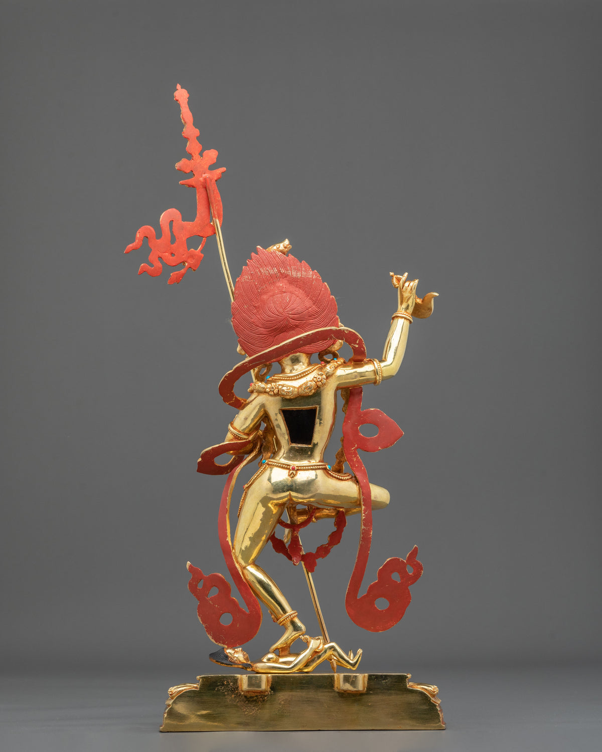 Dorje Phagmo 24K Gold Gilded Sculpture | Himalayan Sacred Art