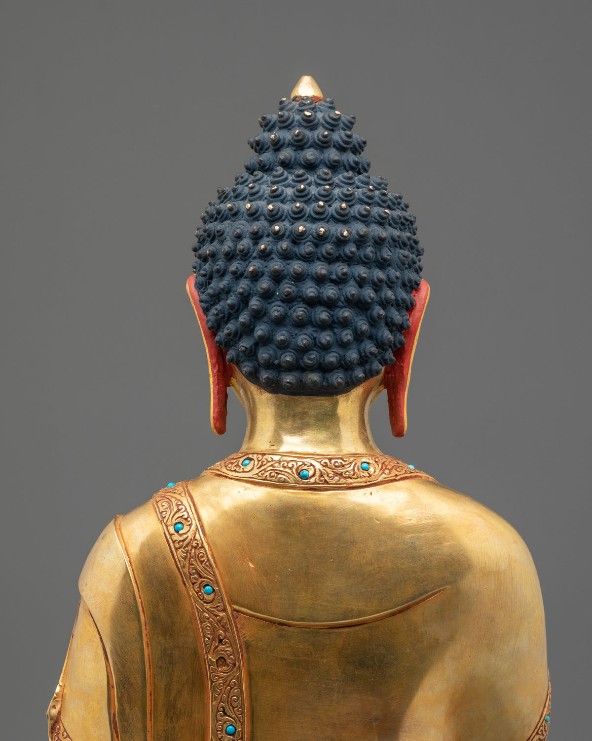 Statue of Shakyamuni Buddha the Enlightened One | 24K Gold Gilded