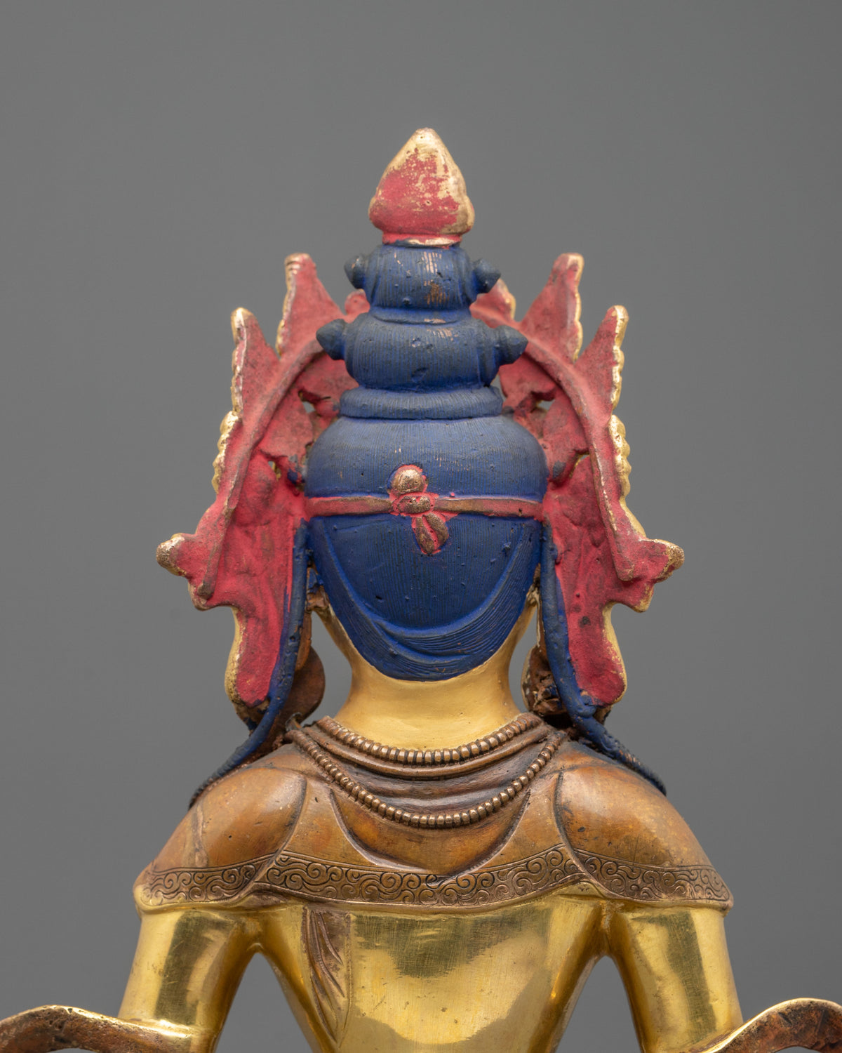 Amitayus Buddha Statue | 24K Gold Gilded Longevity Deity Figurine