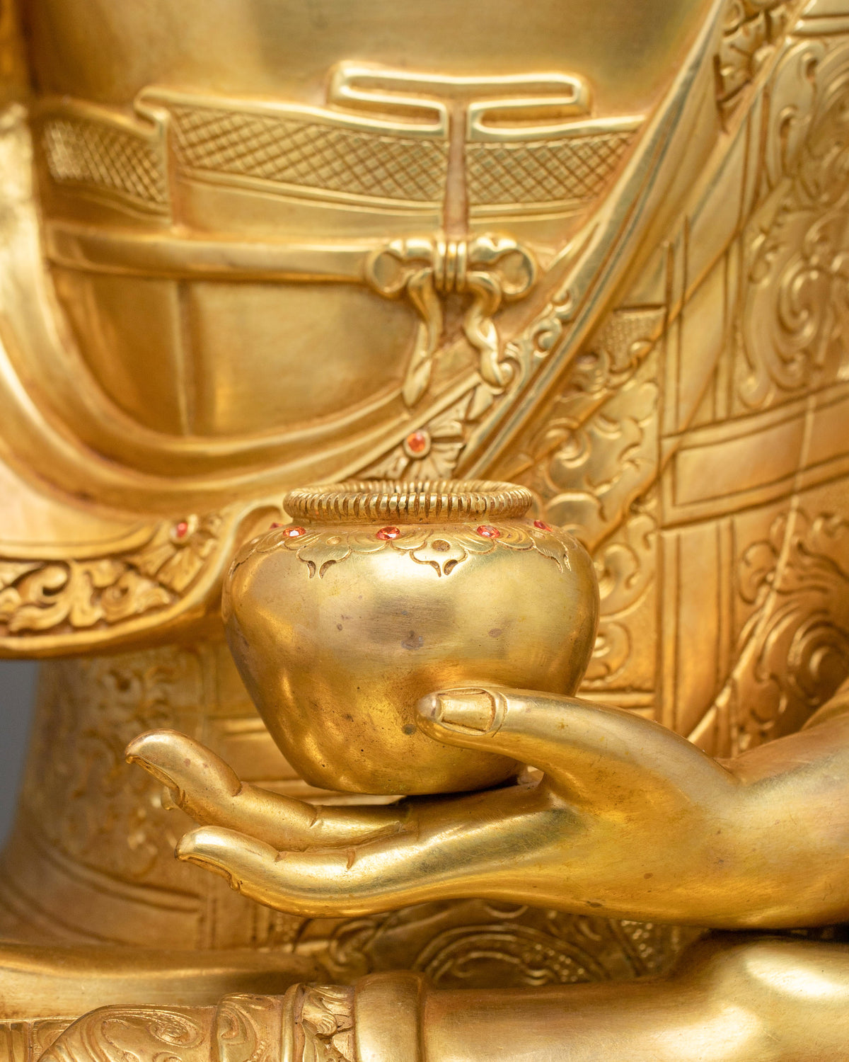Three Buddha Deity Statue Collection | 24K Gold Gilded Buddhist Statue Set
