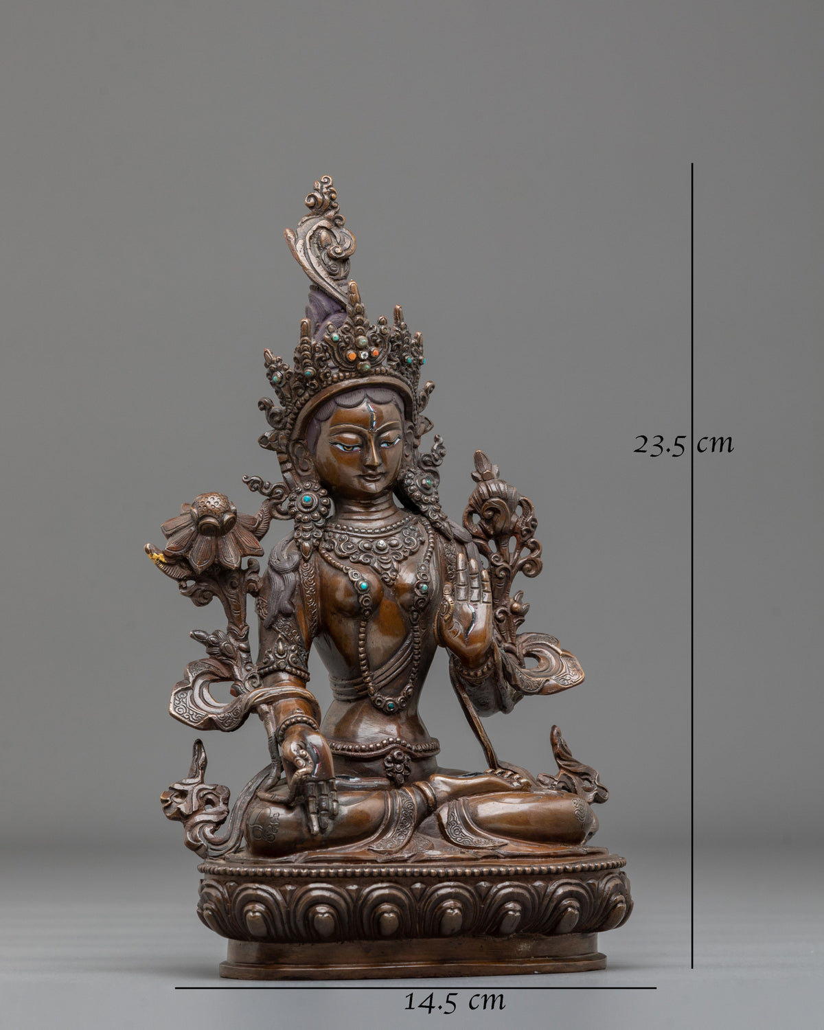 White Tara Vajrayana Statue | Oxidized Buddhist Sculpture