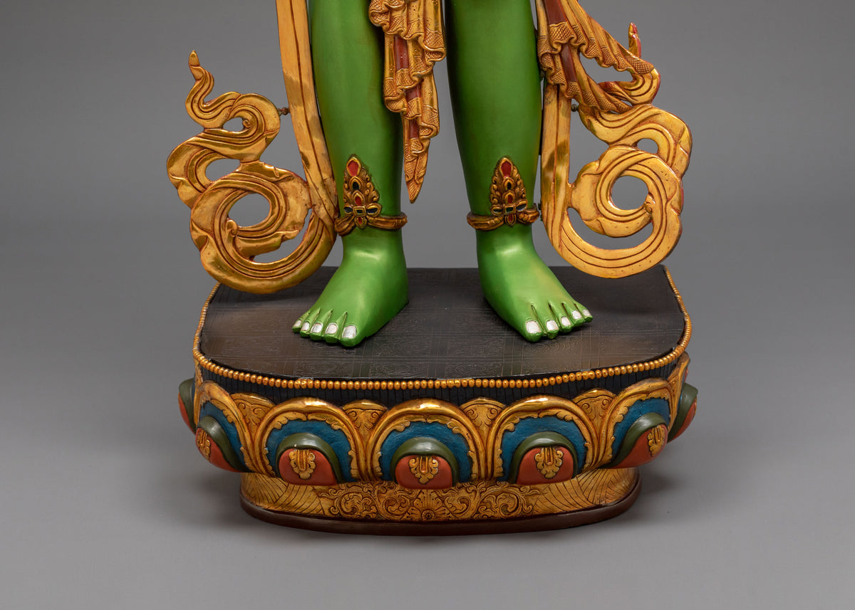 Standing Green Tara Sculpture | 50 Inches Tall Buddhist Statue