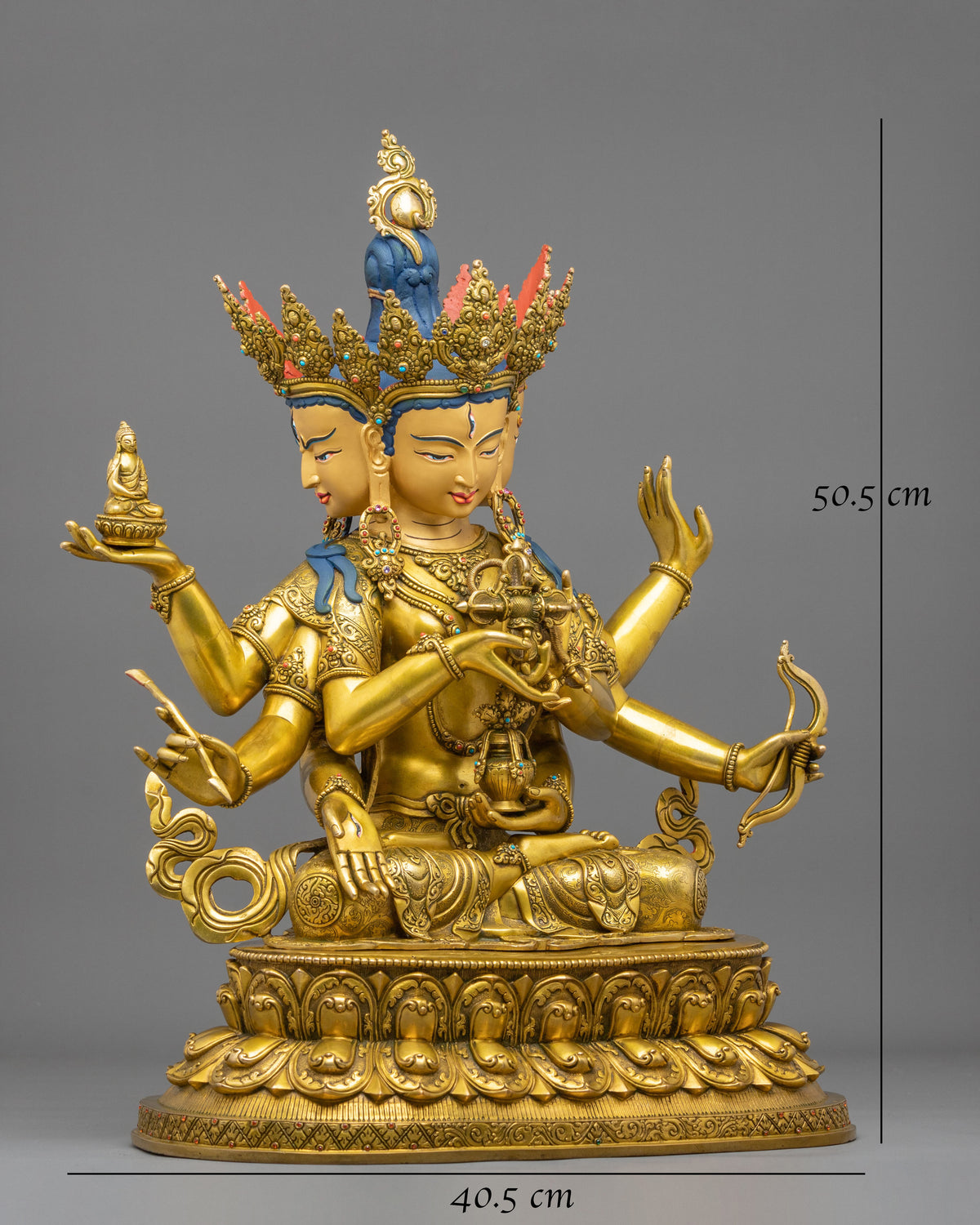 Namgyalma Sculpture | 24K Gold Gilded Tibetan Buddhist Deity Artwork