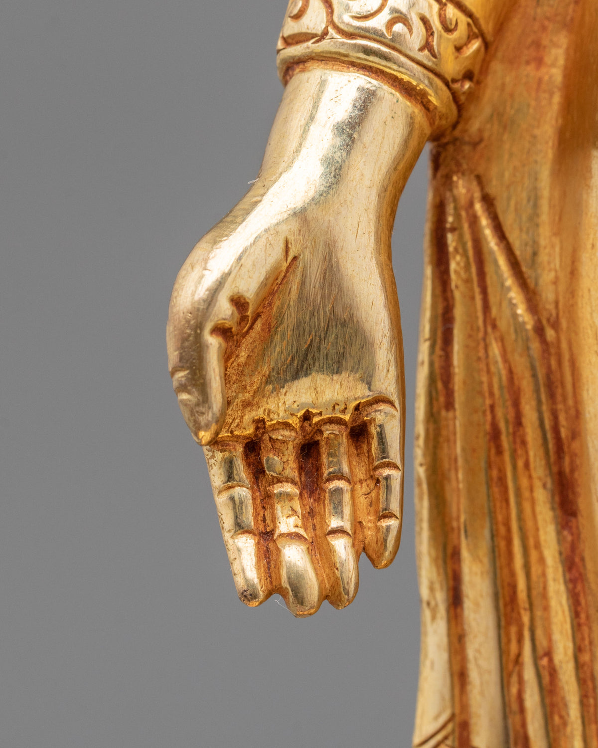 Dipankara Buddha Golden Sculpture | Sacred Meditation Statue