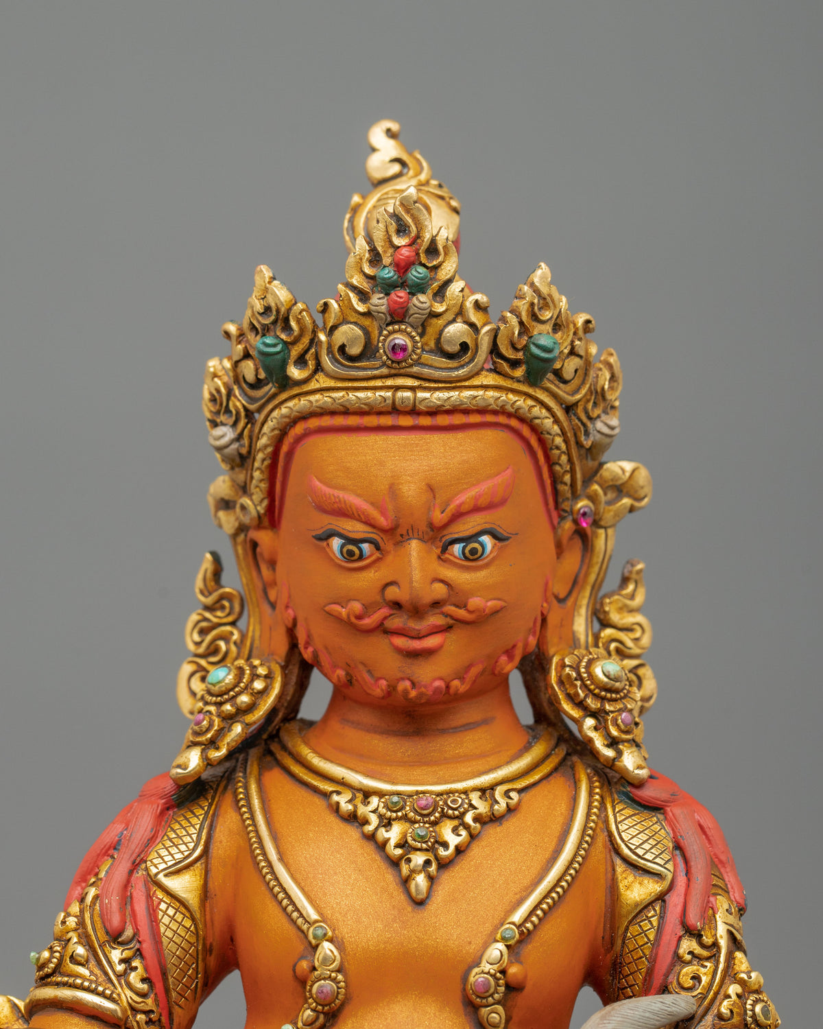 Gemstones Adorned Dzambhala Statue | Home Decoration