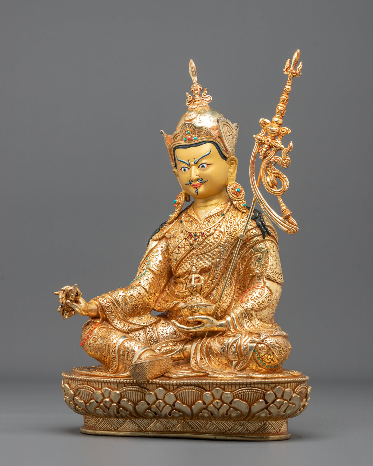 Guru Rinpoche Copper Statue | Lotus-Born Master of Vajrayana