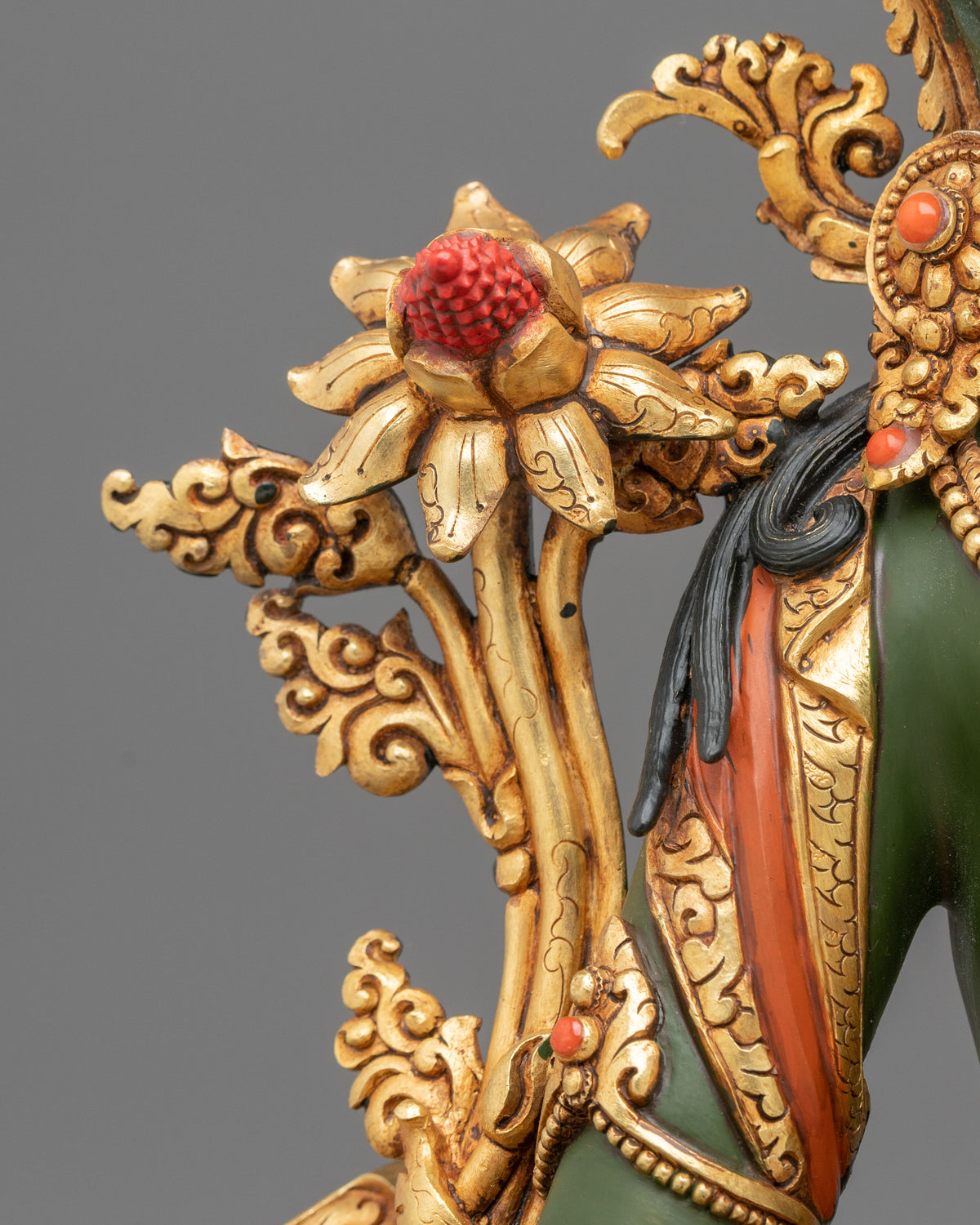Green Tara Sculpture | Tibetan Goddess of Protection