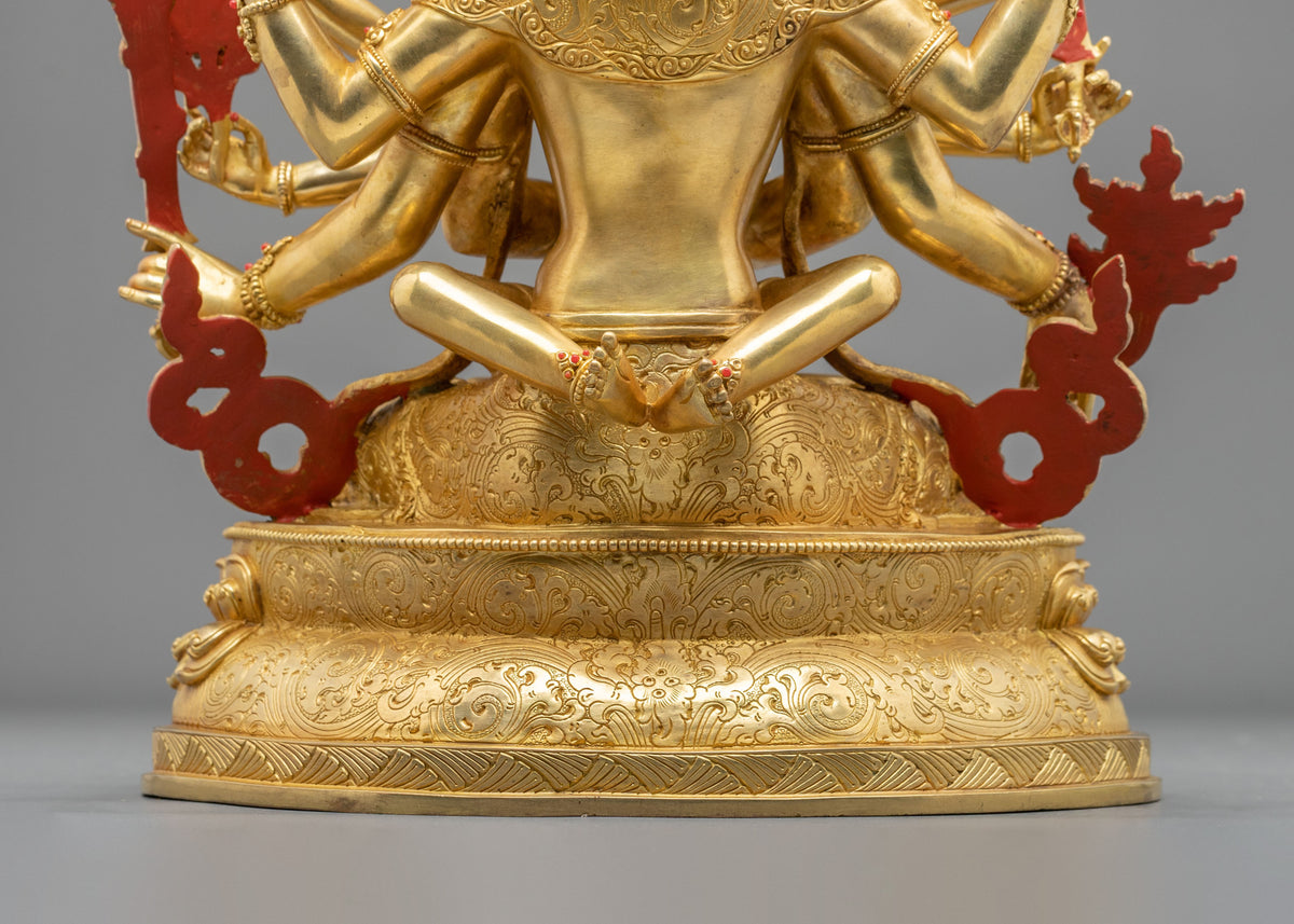 Guhyasamaja Handcrafted Statue with 24K Gold Gilding