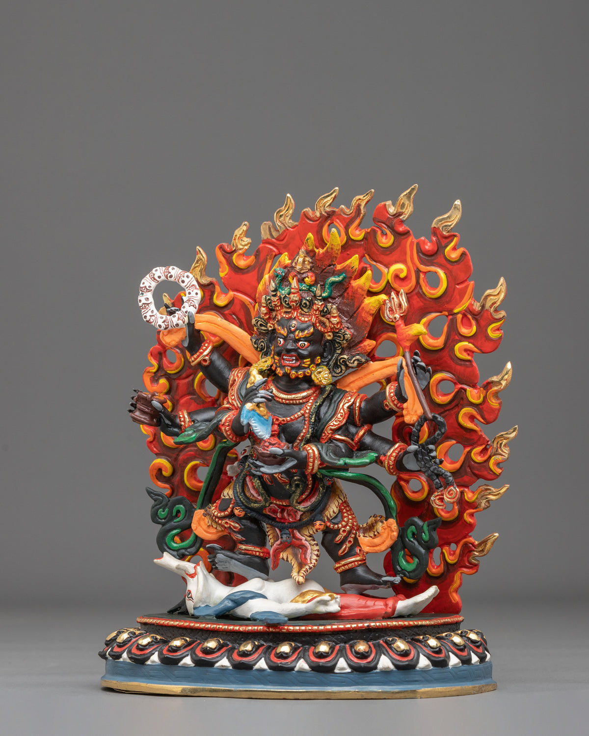 Six-Armed Mahakala Sculpture | Buddhist Protector