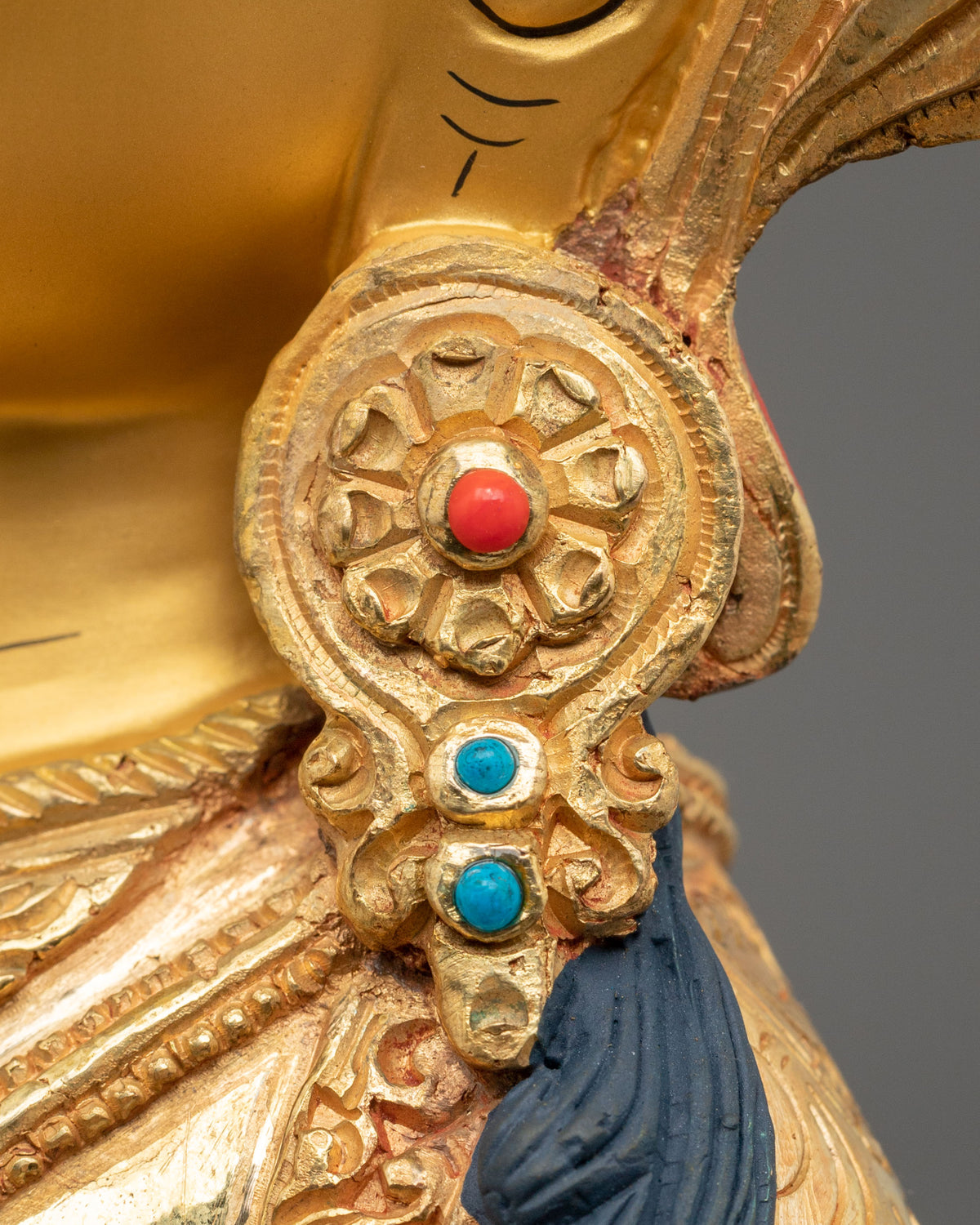 Vajrasattva Traditional Sculpture | 24K Gold Gilded Buddhist Statue