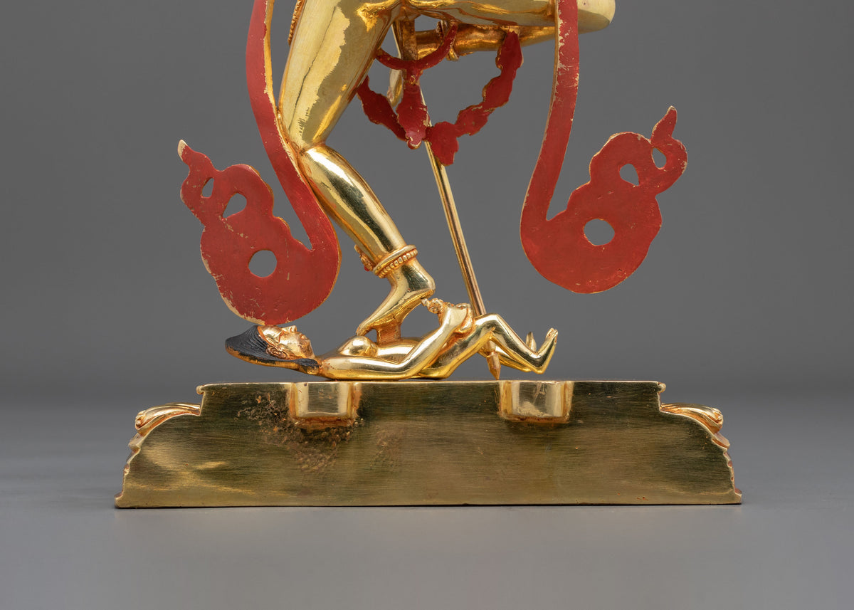 Dorje Phagmo 24K Gold Gilded Sculpture | Himalayan Sacred Art