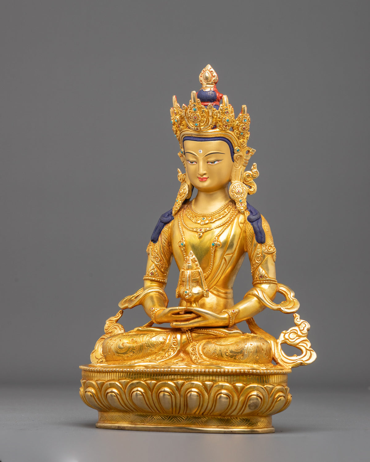 Hand Carved Amitayus Sacred Sculpture