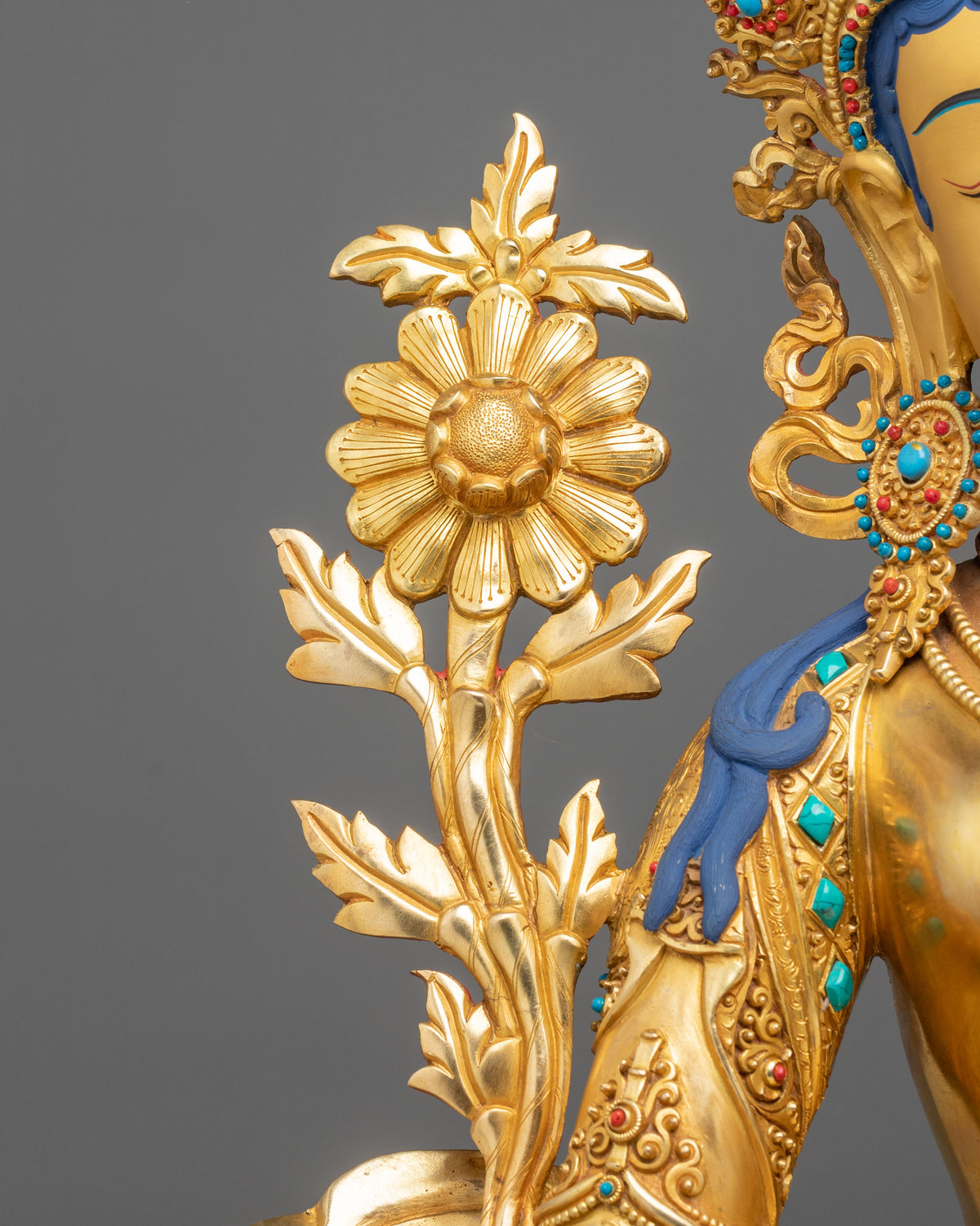 Long Life Goddess White Tara Sculpture | Goddess of of Compassion and Longevity