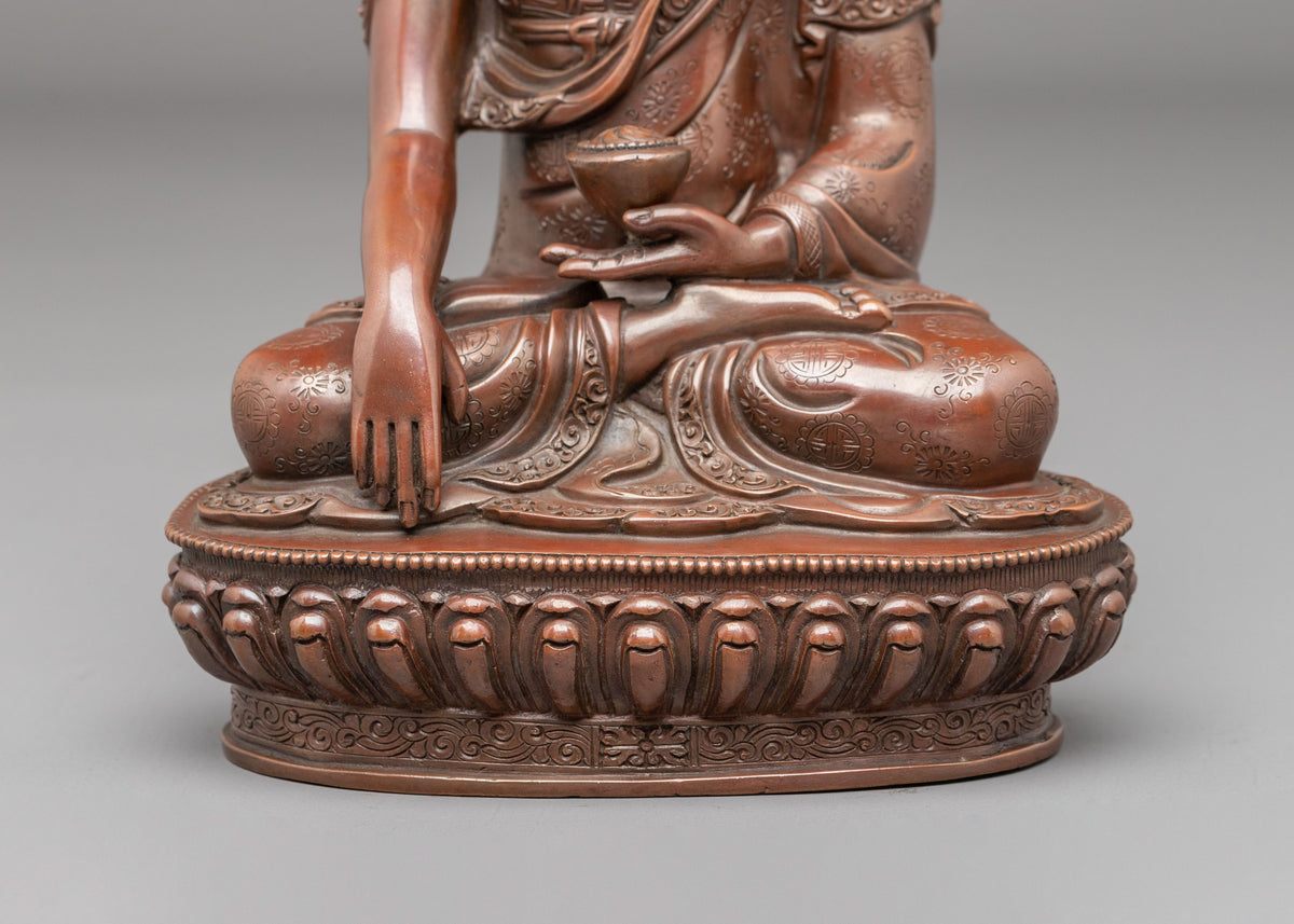 Shakyamuni Buddha Oxidized Sculpture of Enlightenment