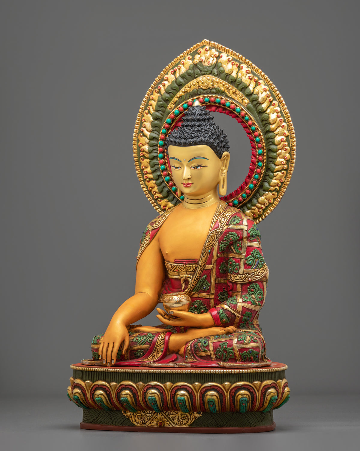 Serene Siddhartha Gautama Copper Sculpture