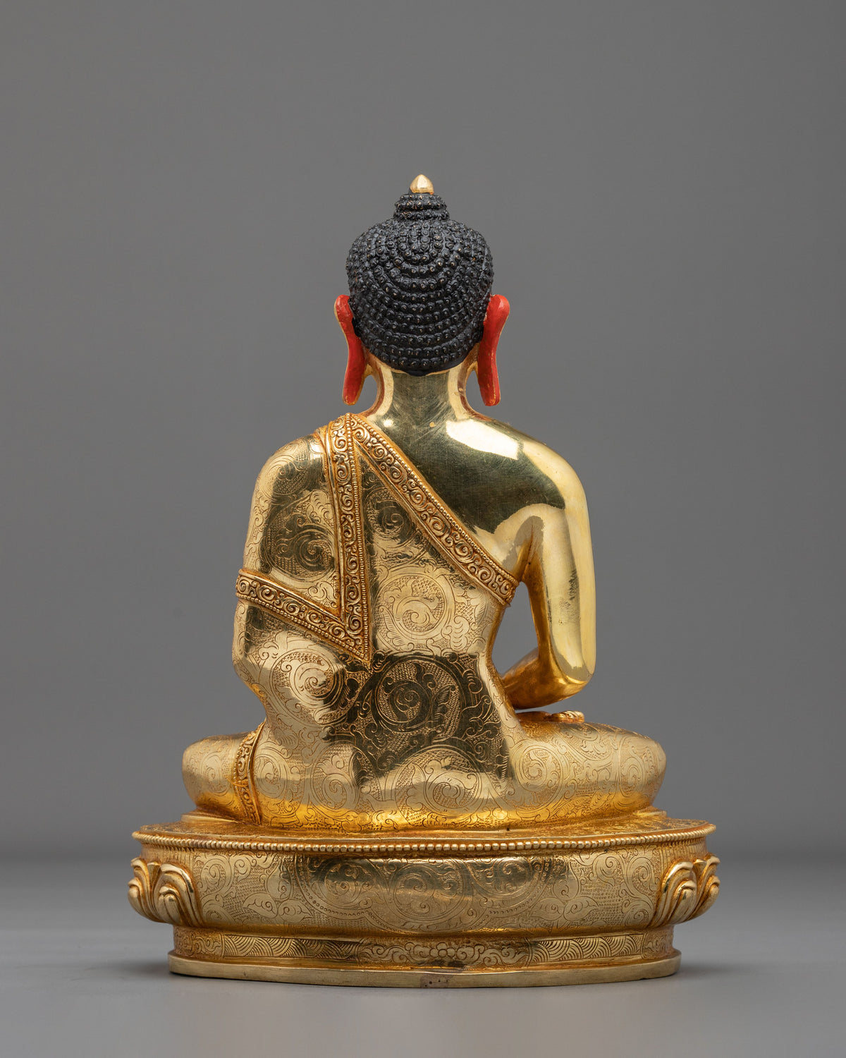 Handmade Amitabha Buddha 24K Gold Coated Sculpture