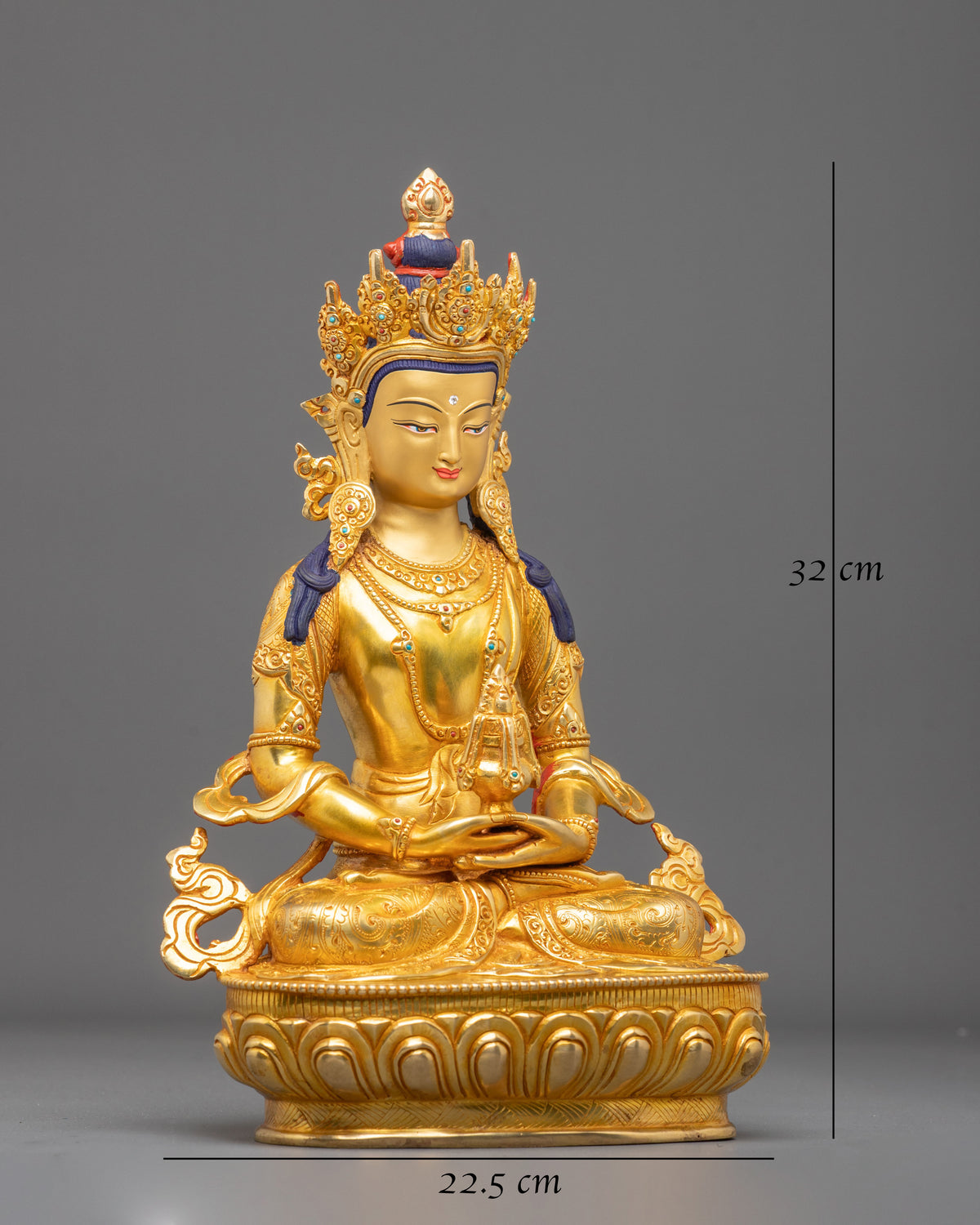 Hand Carved Amitayus Sacred Sculpture