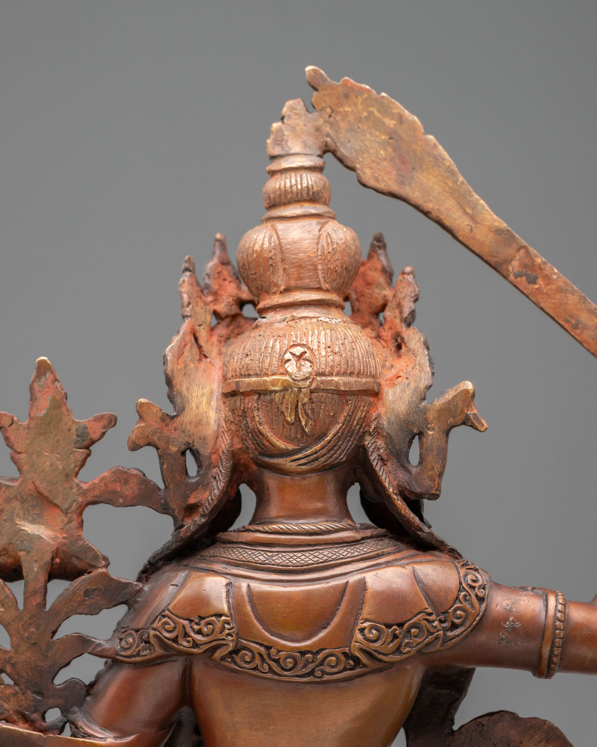 Manjushri Sacred Statue | Oxidized Copper Bodhisattva of Wisdom
