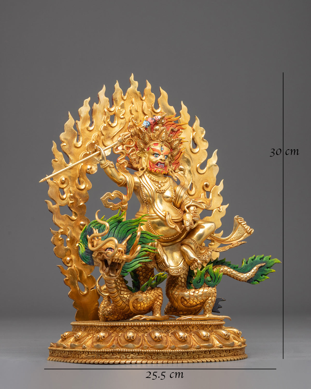 White Dzambhala Tibetan Sculpture | Sacred Vajrayana Meditation Altar Sculpture