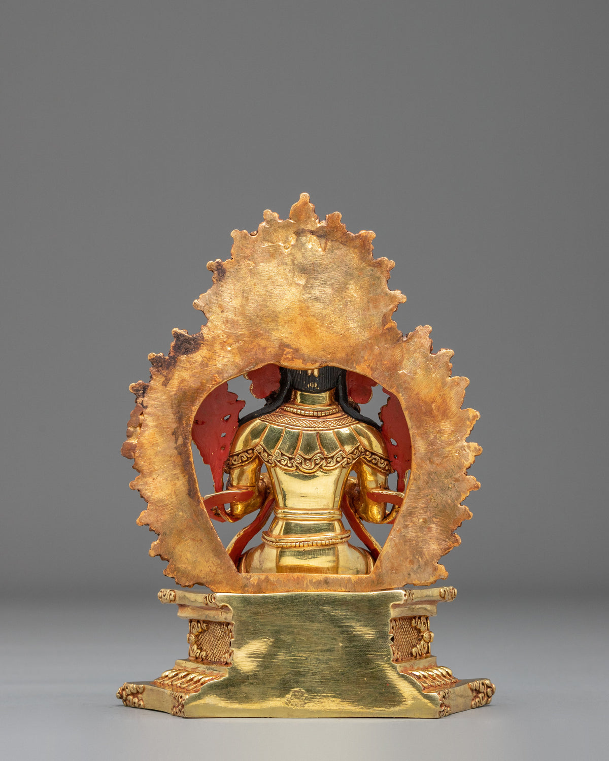 Maitreya Buddha Handmade Copper Statue - Serene Devotional Sculpture