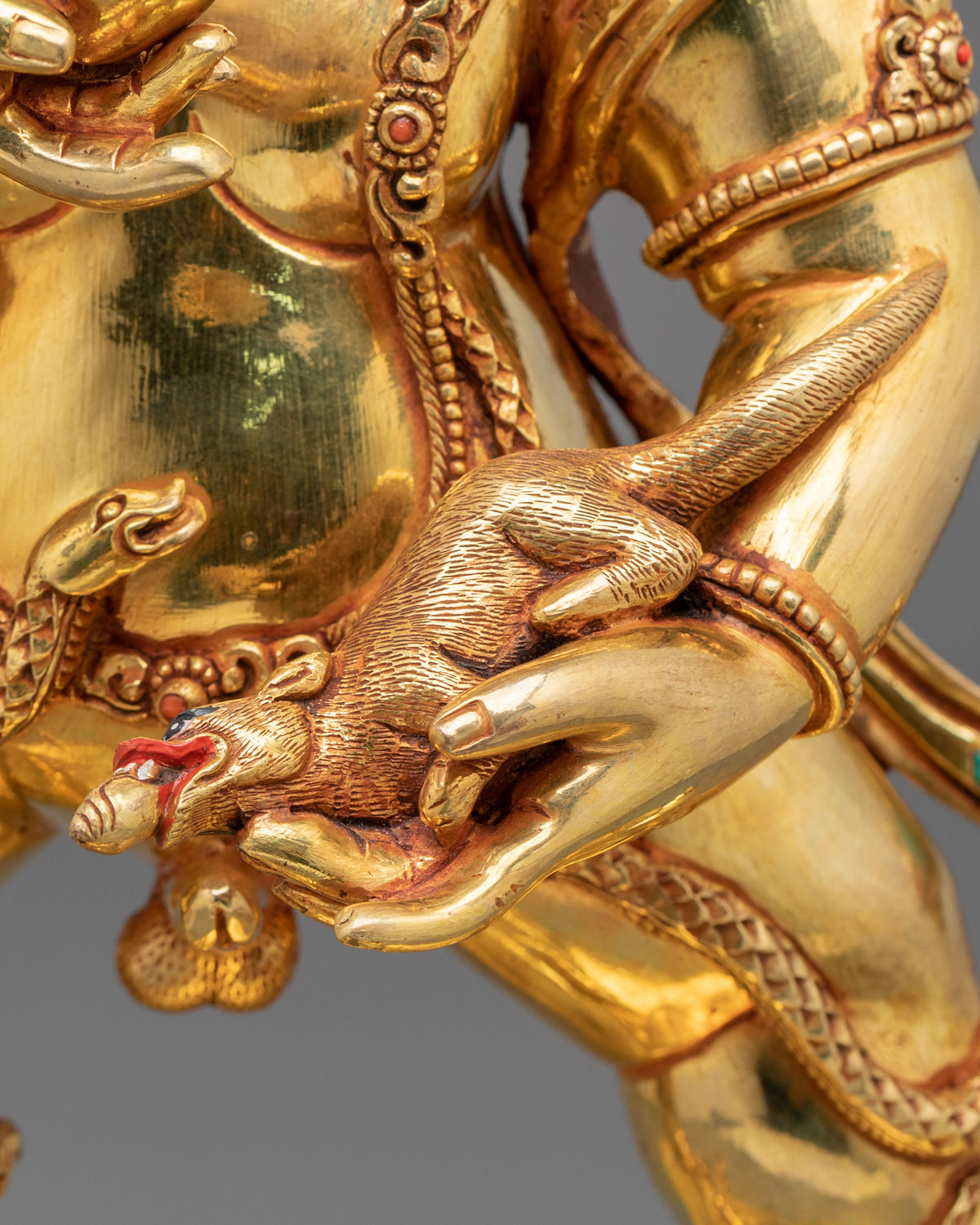 Black Jambhala Statue | Wrathful Wealth Deity