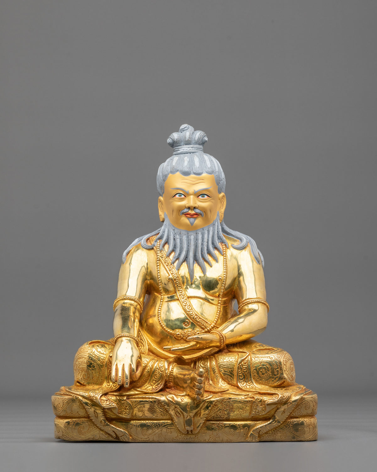 Thangtong Gyalpo 24K Gold Gilded Statue | Buddhist Master Sculpture