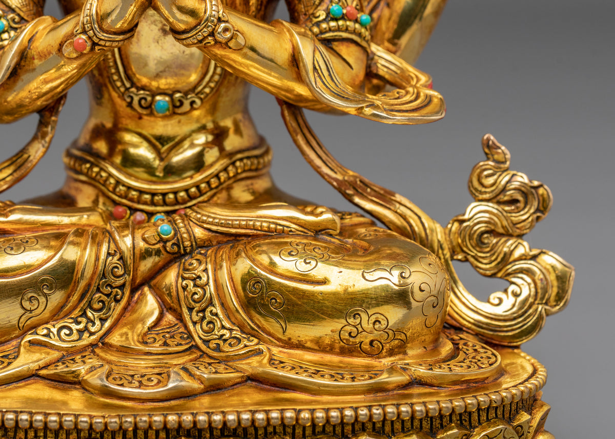 Chenrezig Vajrayana Compassion Statue for Meditation and Sacred Altars