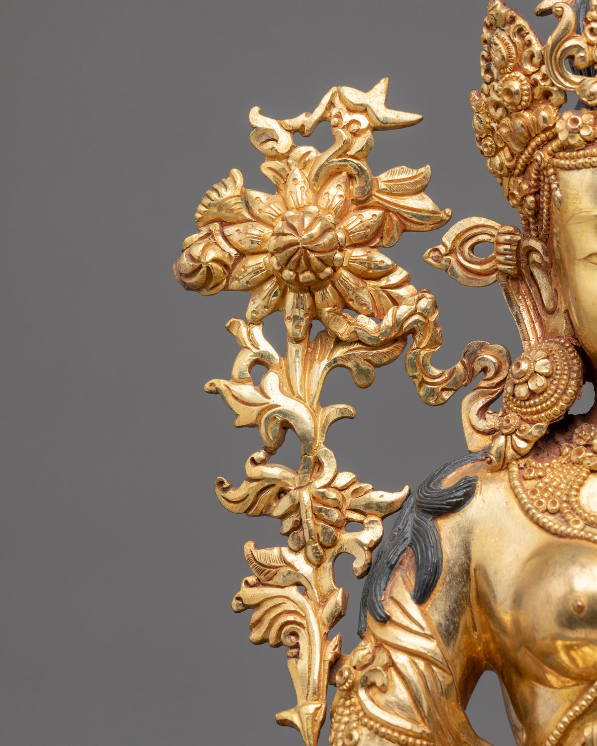 Handmade Goddess Green Tara Sculpture | Home Decor