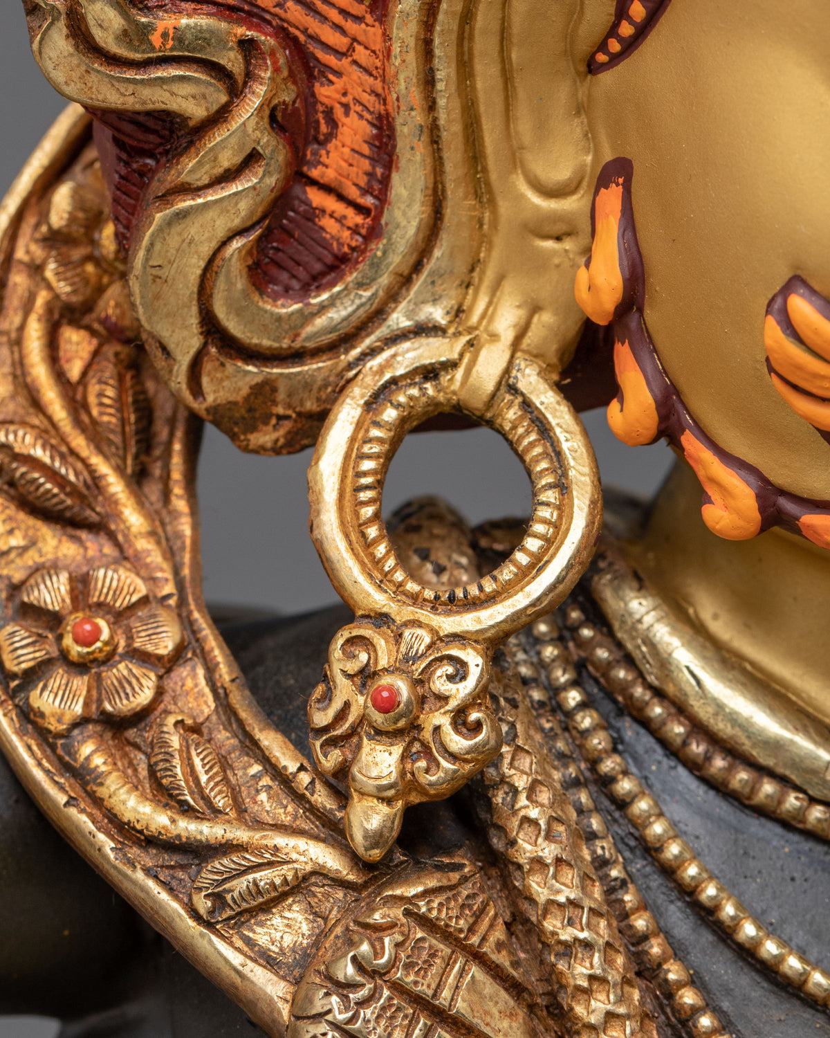 Six-Armed Mahakala Wrathful Guardian Statue | Himalayan Buddhist Shrine Art