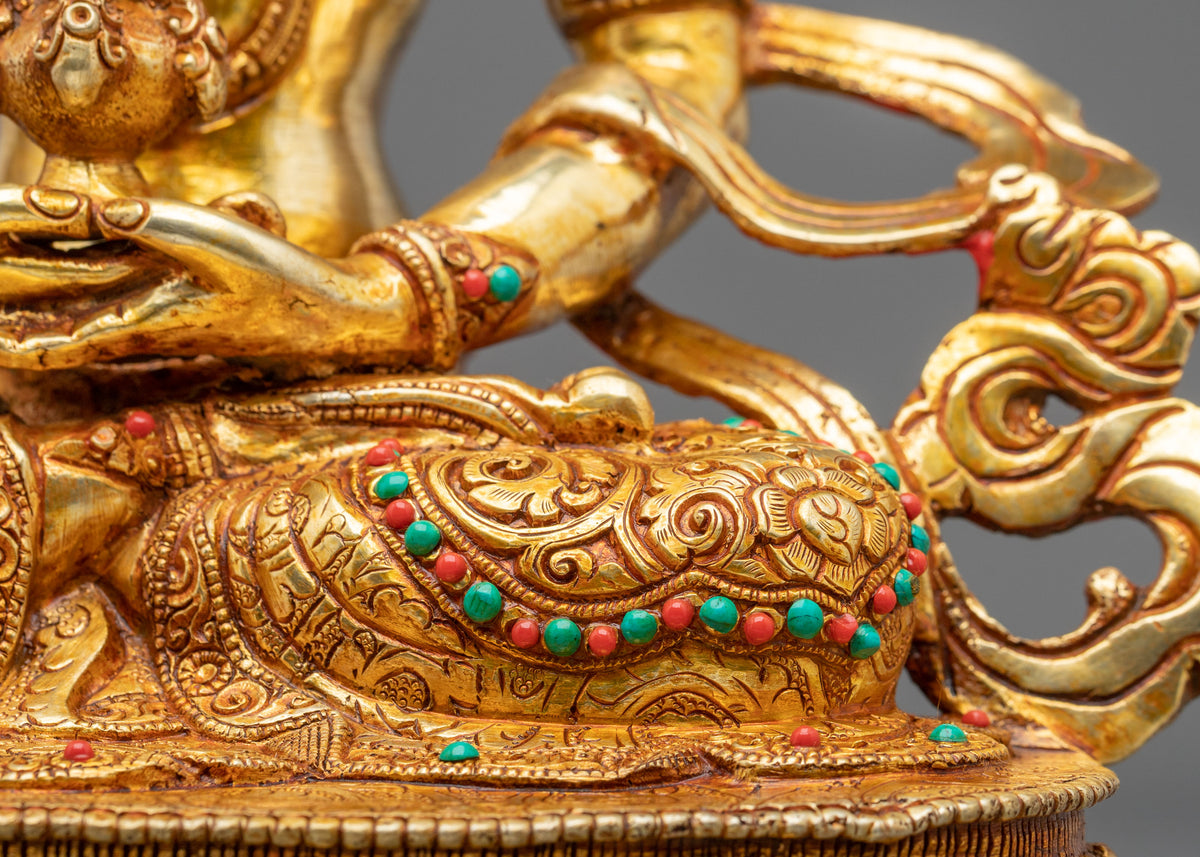 Amitayus 24K Gold Glided Statue: Buddha of Long Life