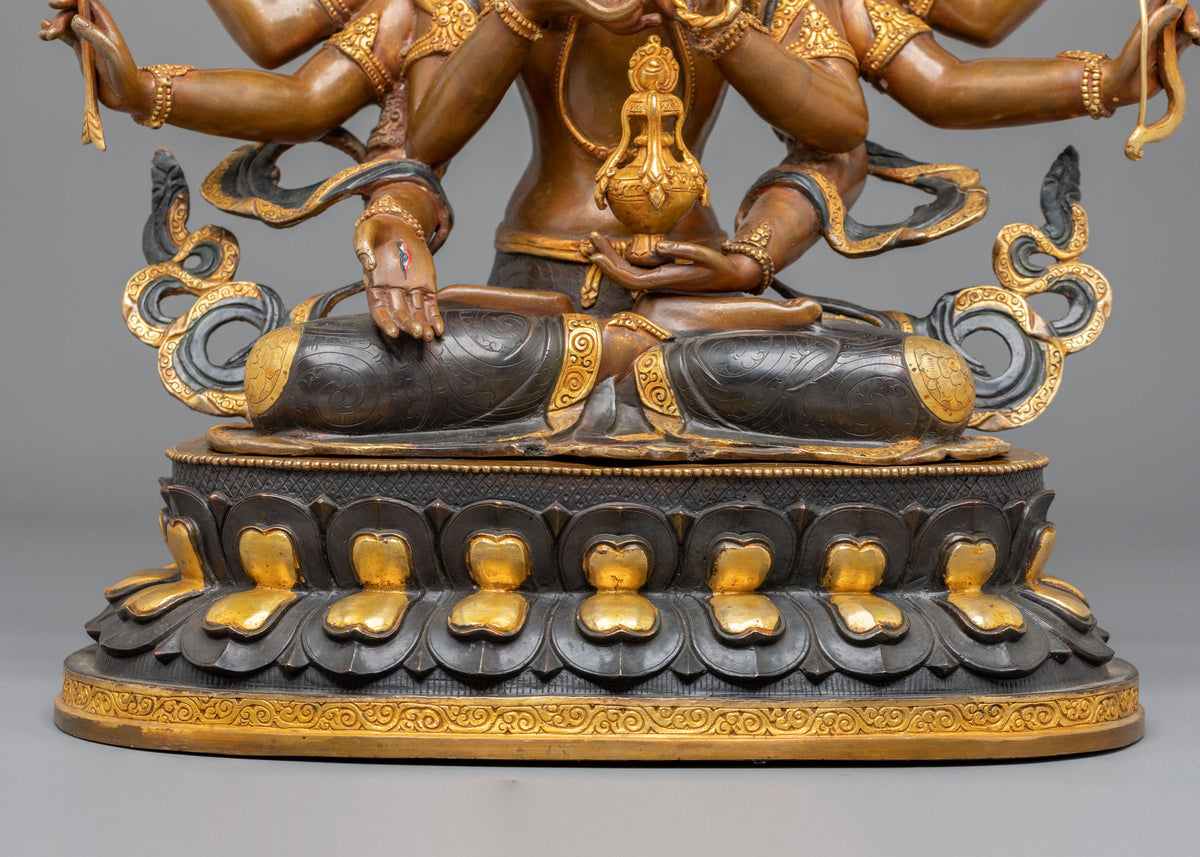 Tibetan Sculpture of Namgyalma | Copper Statue with 24K Gold Gilded
