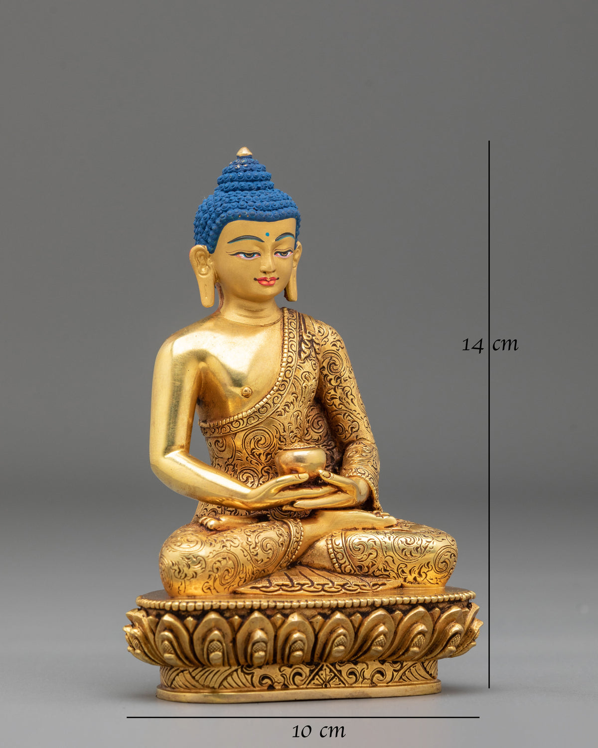 Amitabha Buddha 14cm Tall Sculpture | Buddhist Altar Decor
