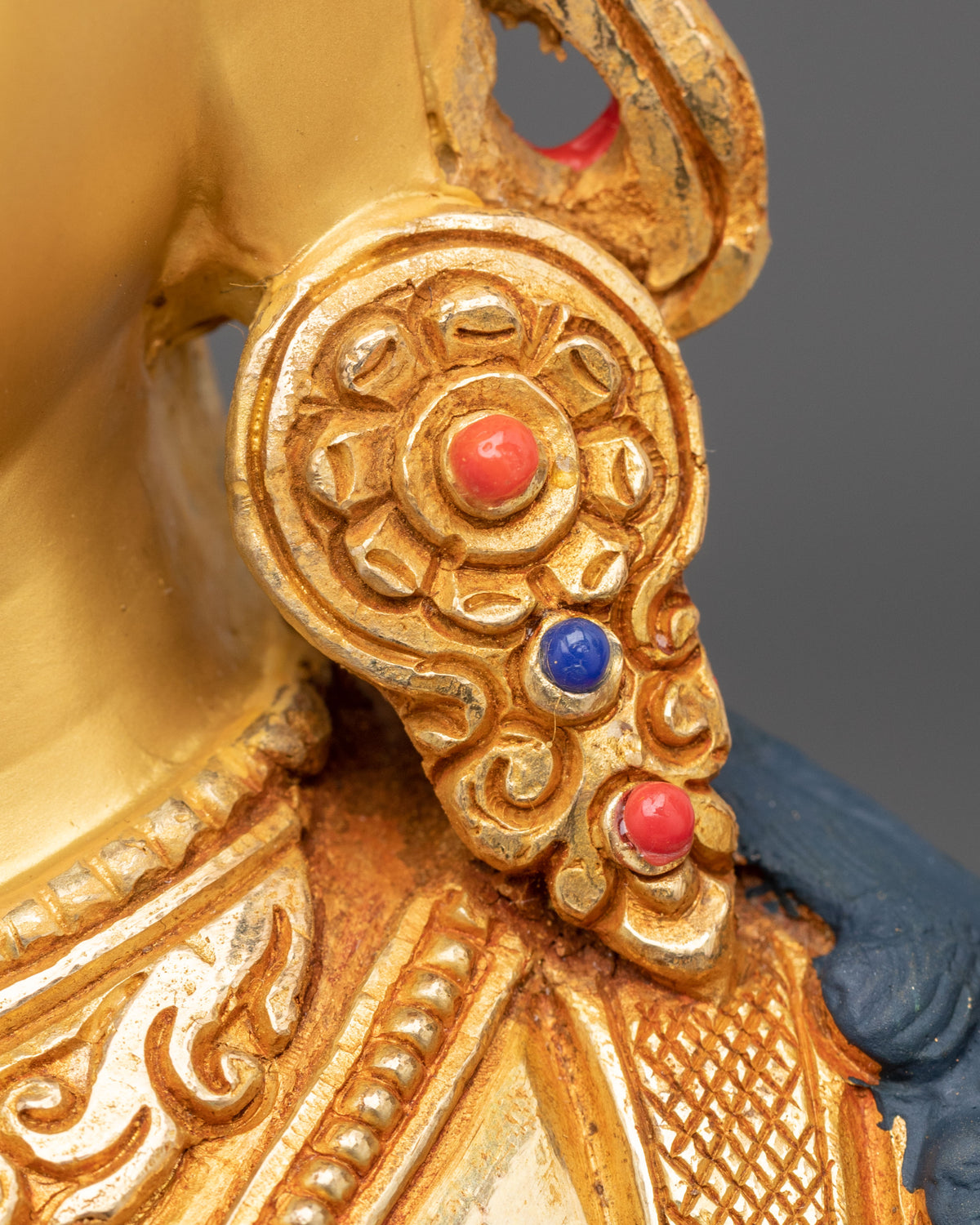 White Tara Gemstones Adorned Sculpture