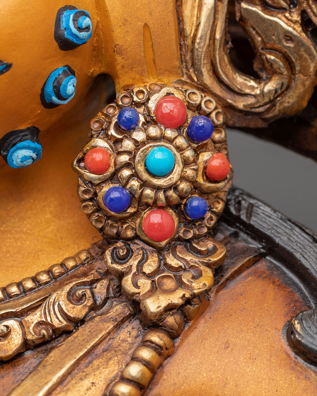 Dzambhala: 24K Gold Gilded Buddhist Handmade Statue