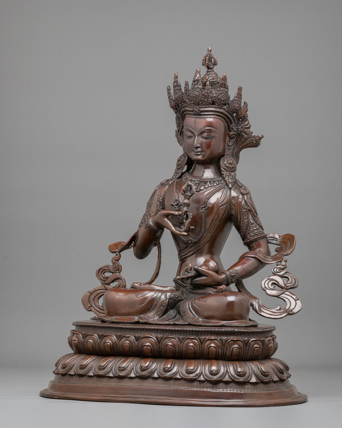 Vajrasattva Buddha Statue | Handcrafted Oxidized Copper Statue