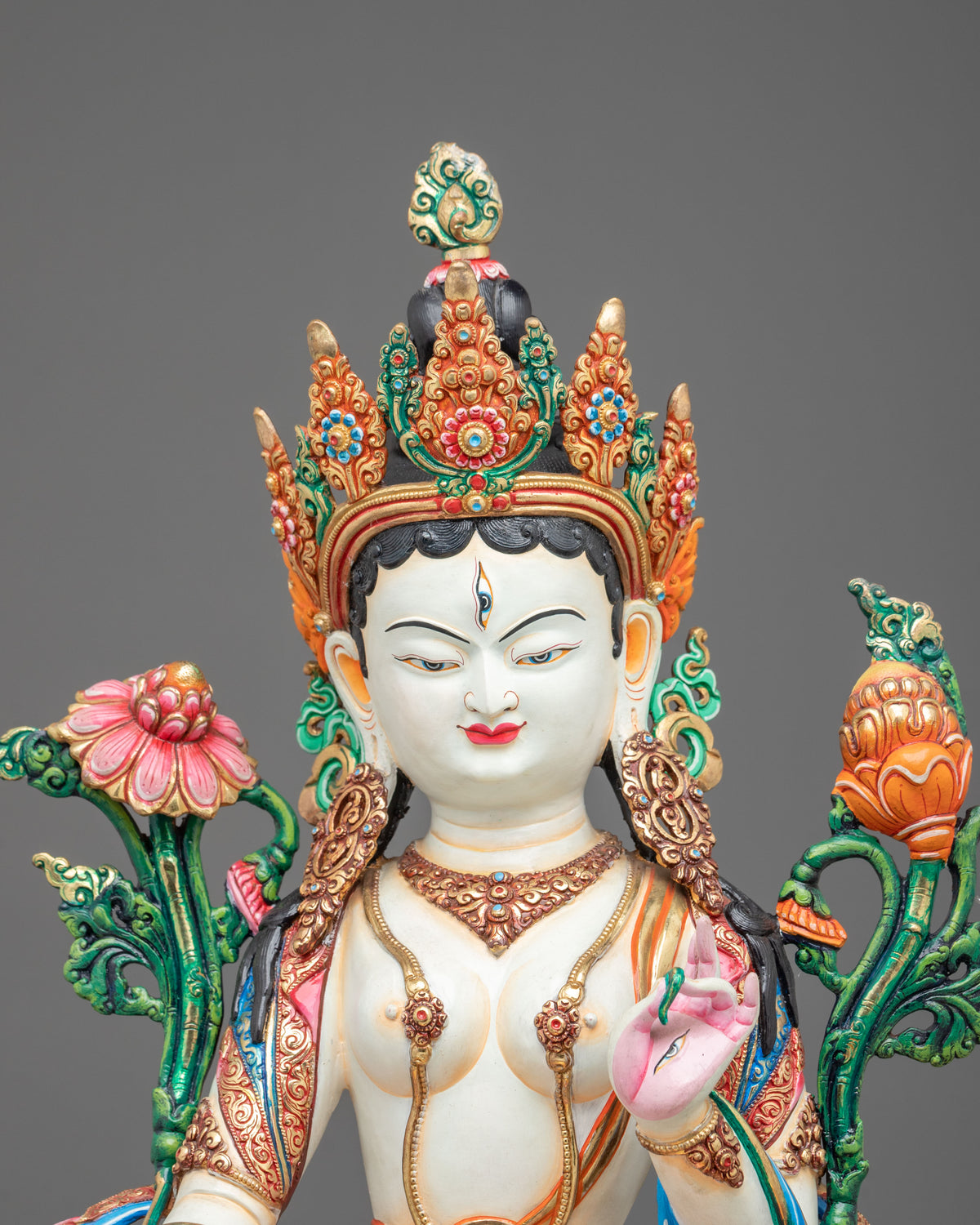 White Tara Statue: Buddhist Deity of Compassion and Longevity
