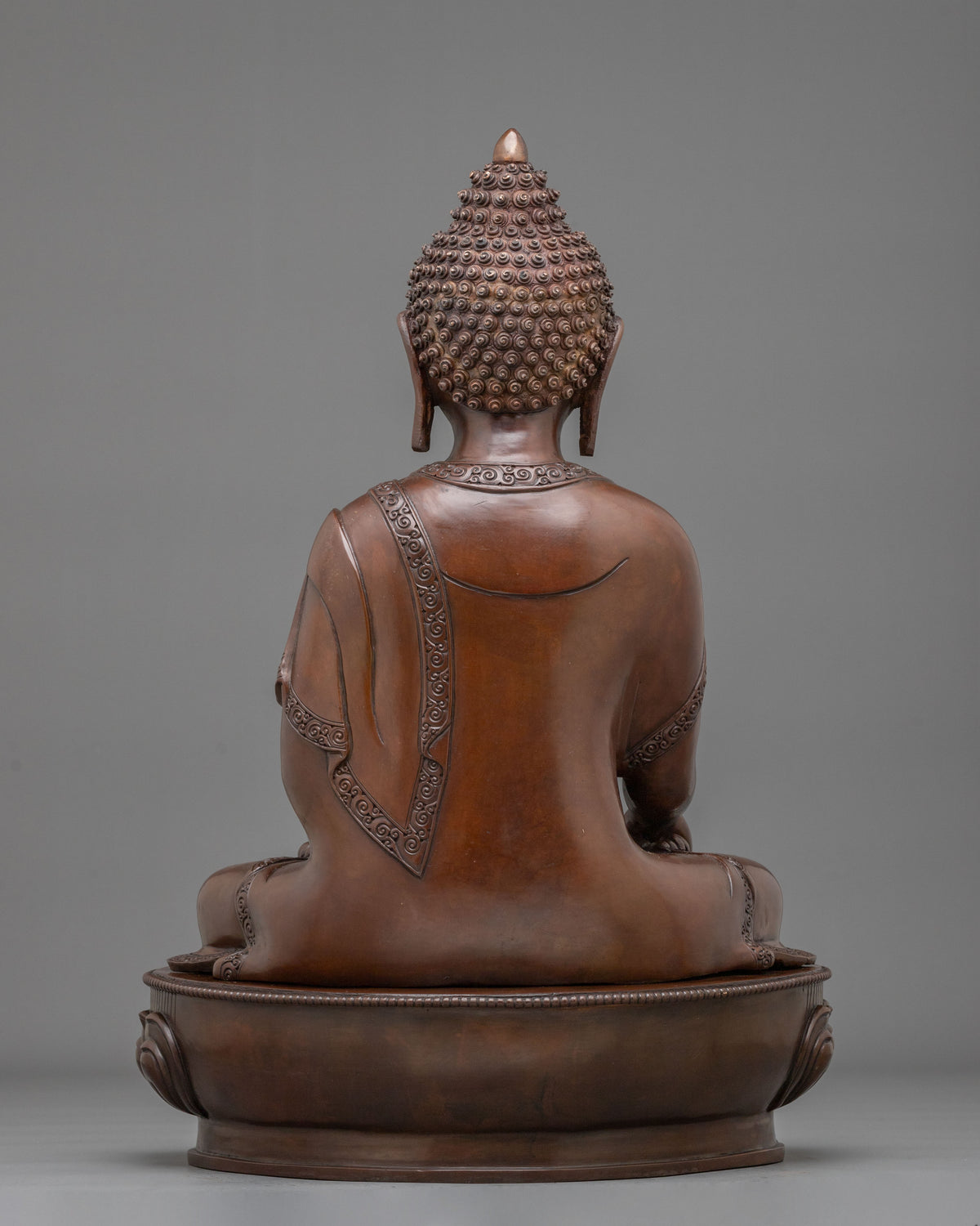 Shakyamuni Buddha Sacred Oxidized Copper Statue