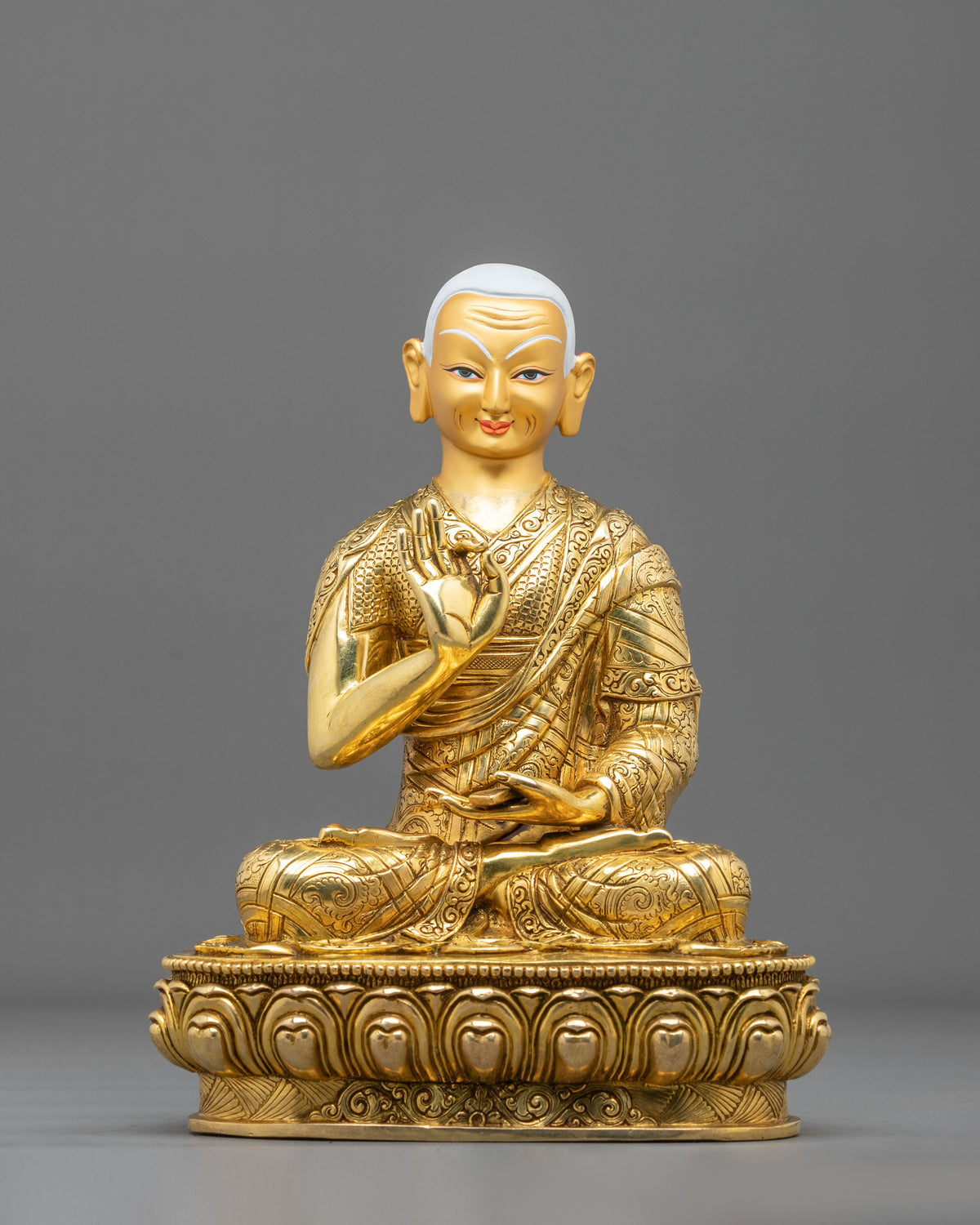 Tsongkhapa with Disciples Decor Statue Set | Himalayan Altar Decor