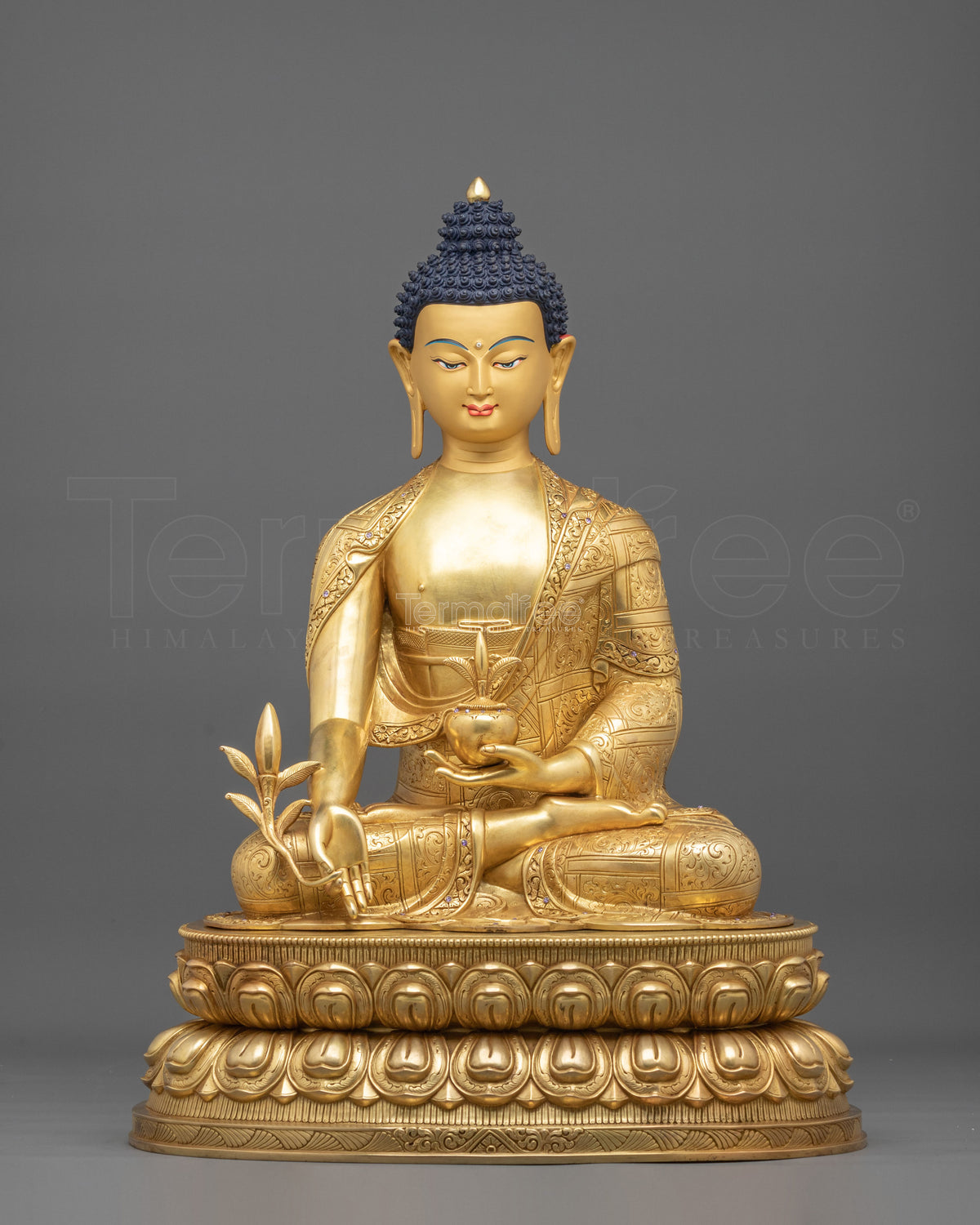 Medicine Buddha Statue for Meditation: Altar Decoration