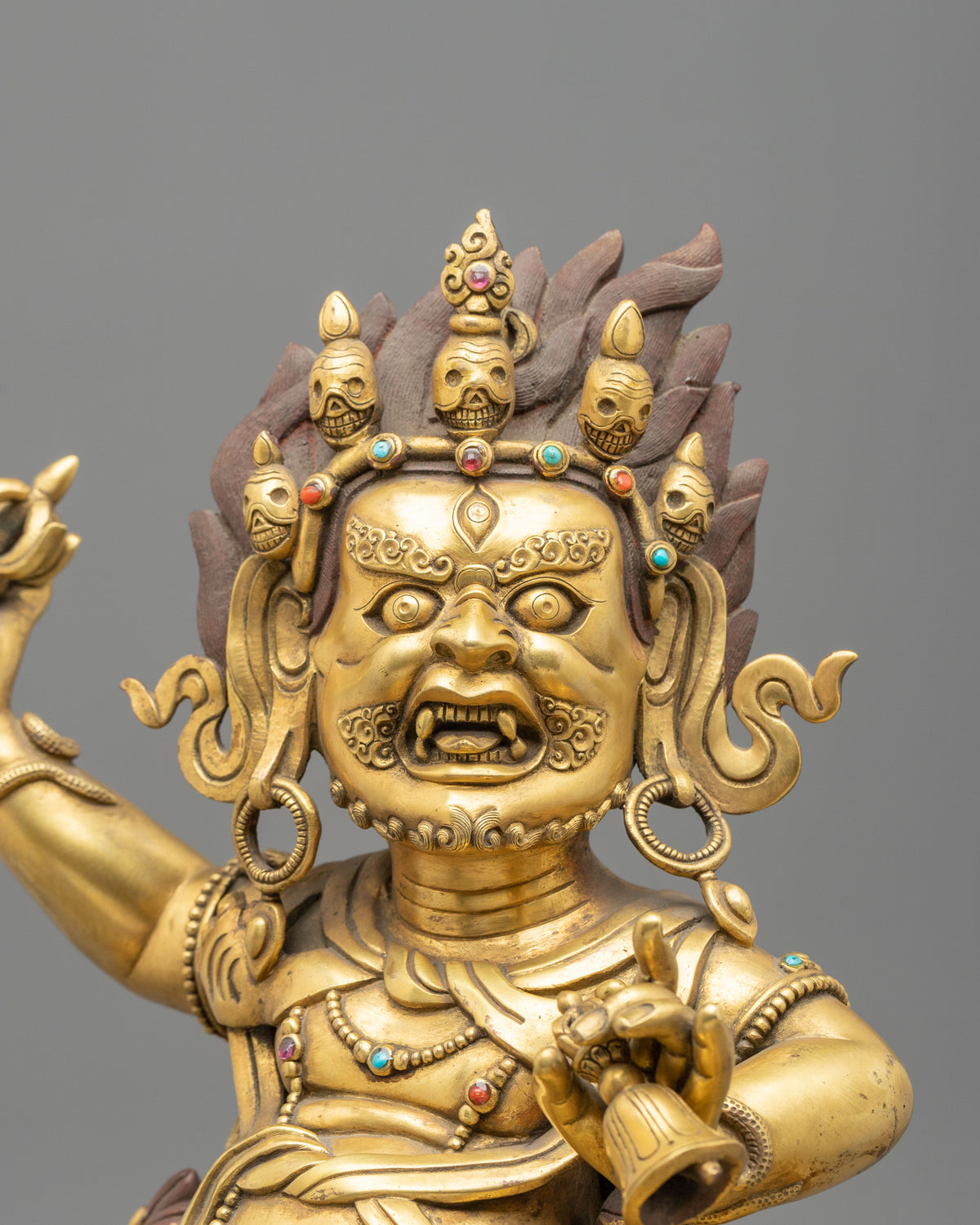 Vajrapani Bodhisattva | 24K Gold Gilded Copper