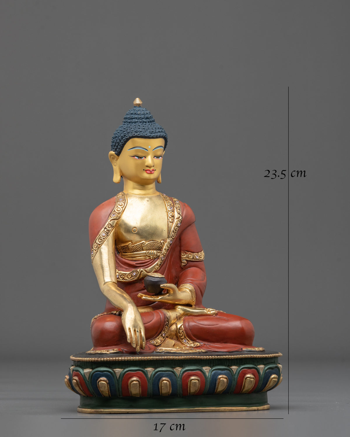 Shakyamuni Buddha 24K Gold Coated Figurine