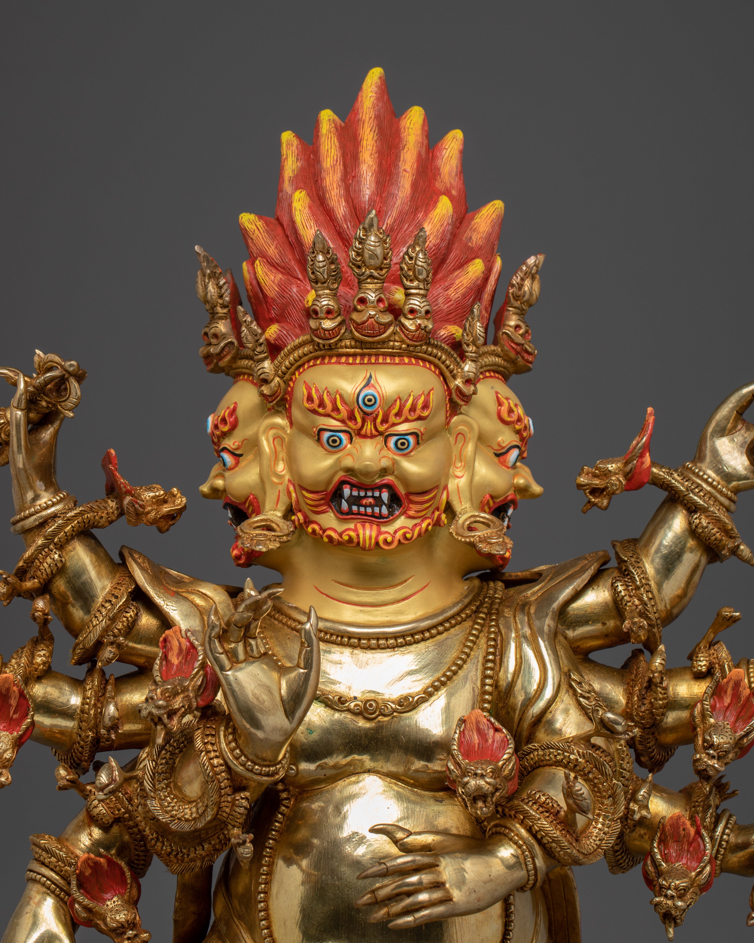 Uchusma, Karma Purifier Icon | Gold Gilded Nepali Statue