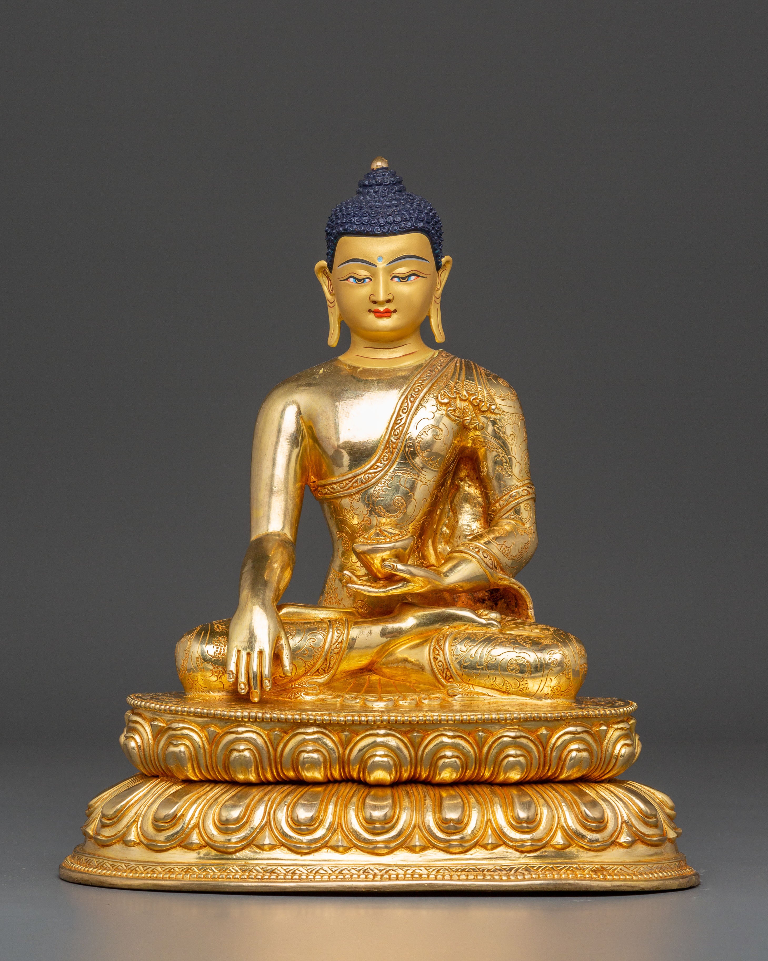 Handmade Three Buddha Golden Statue Set | Buddha Trinity Artwork