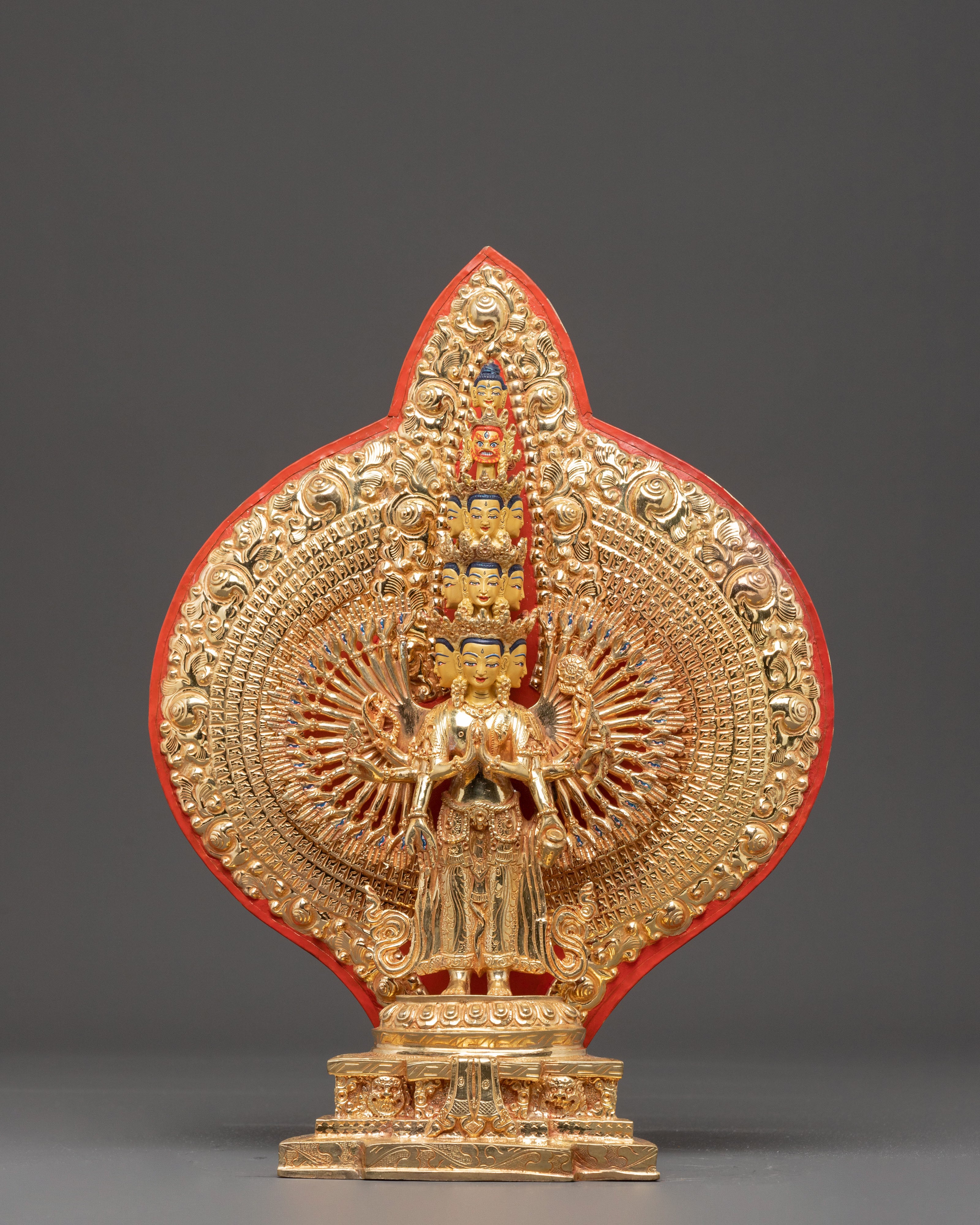 Handmade 1000 Armed Chenrezig Statue for Decor