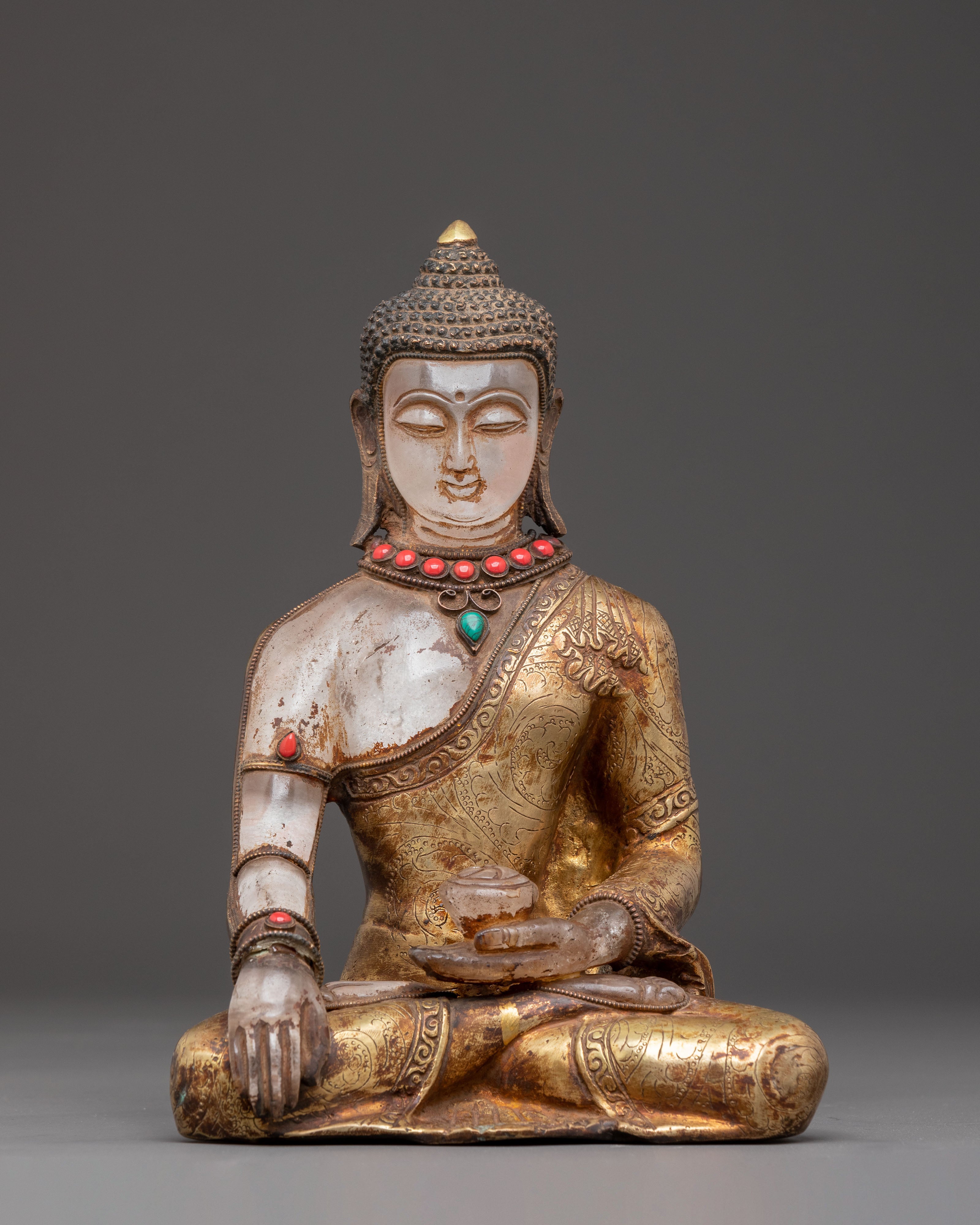 Nepalese Handmade Statue of Buddha Shakyamuni | Historical Buddha