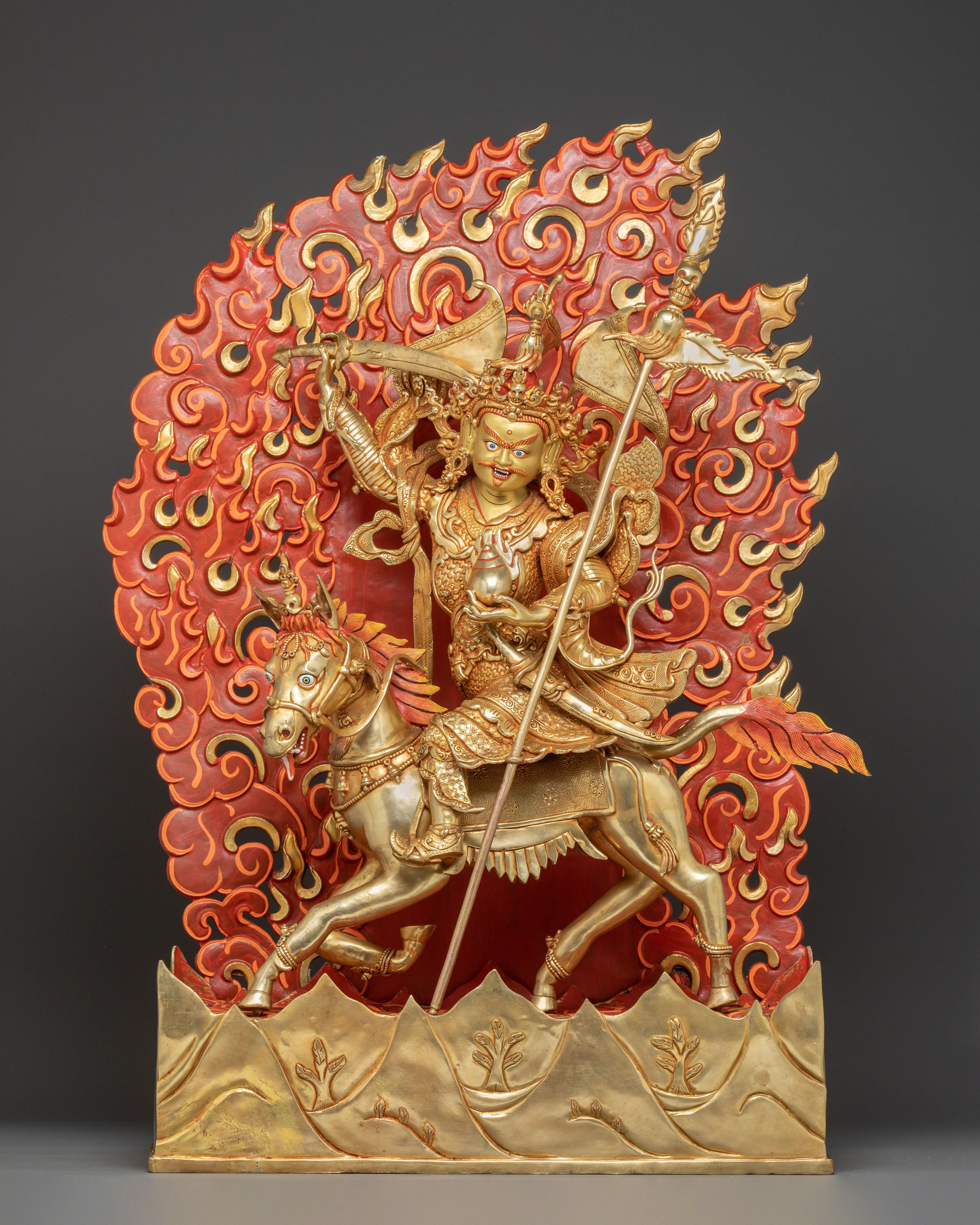King Gesar Statue: The Lion King of Ling | Nepalese Handcrafted Masterpiece