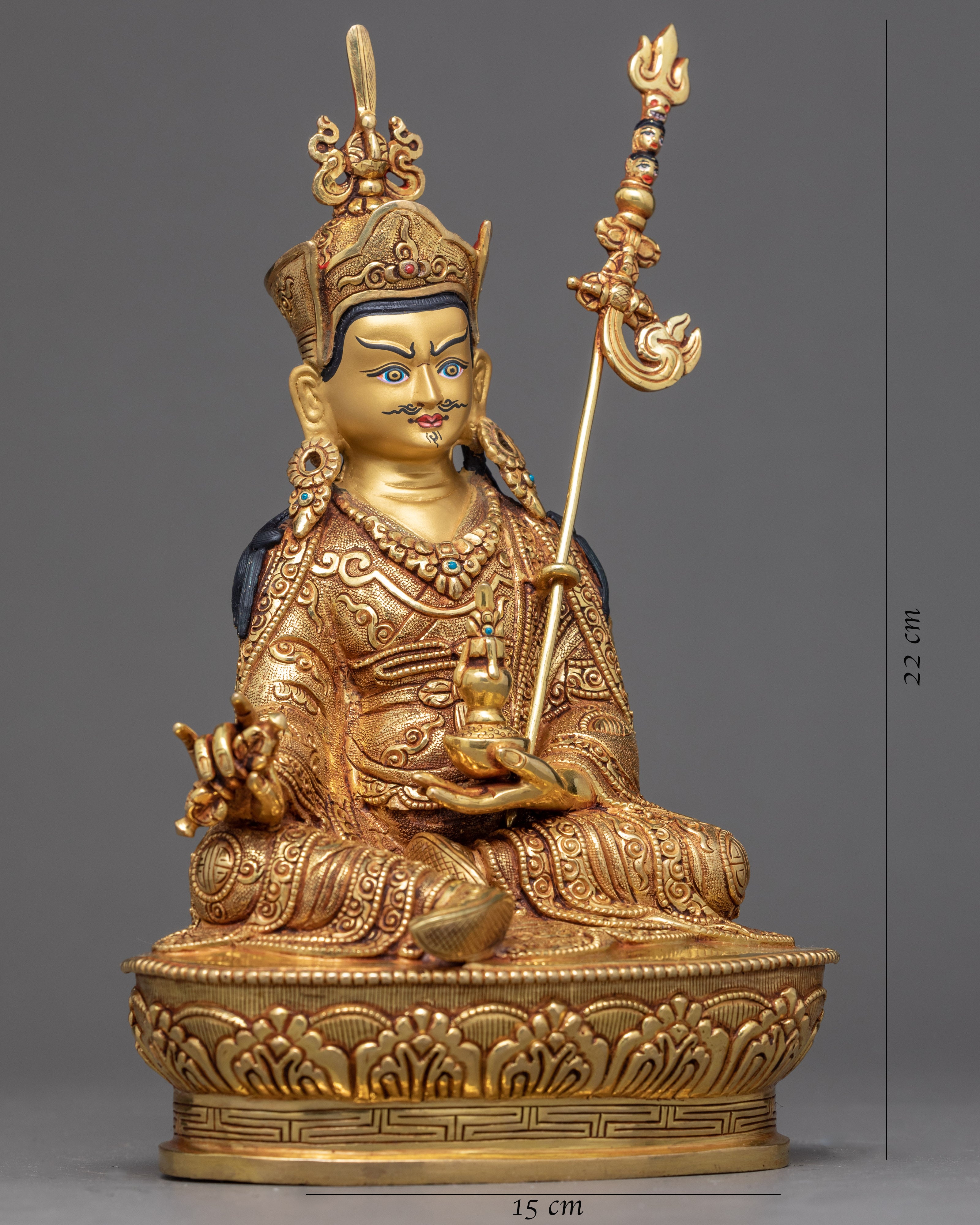 Guru Rinpoche Artwork | Traditionally Crafted Tibetan Statue