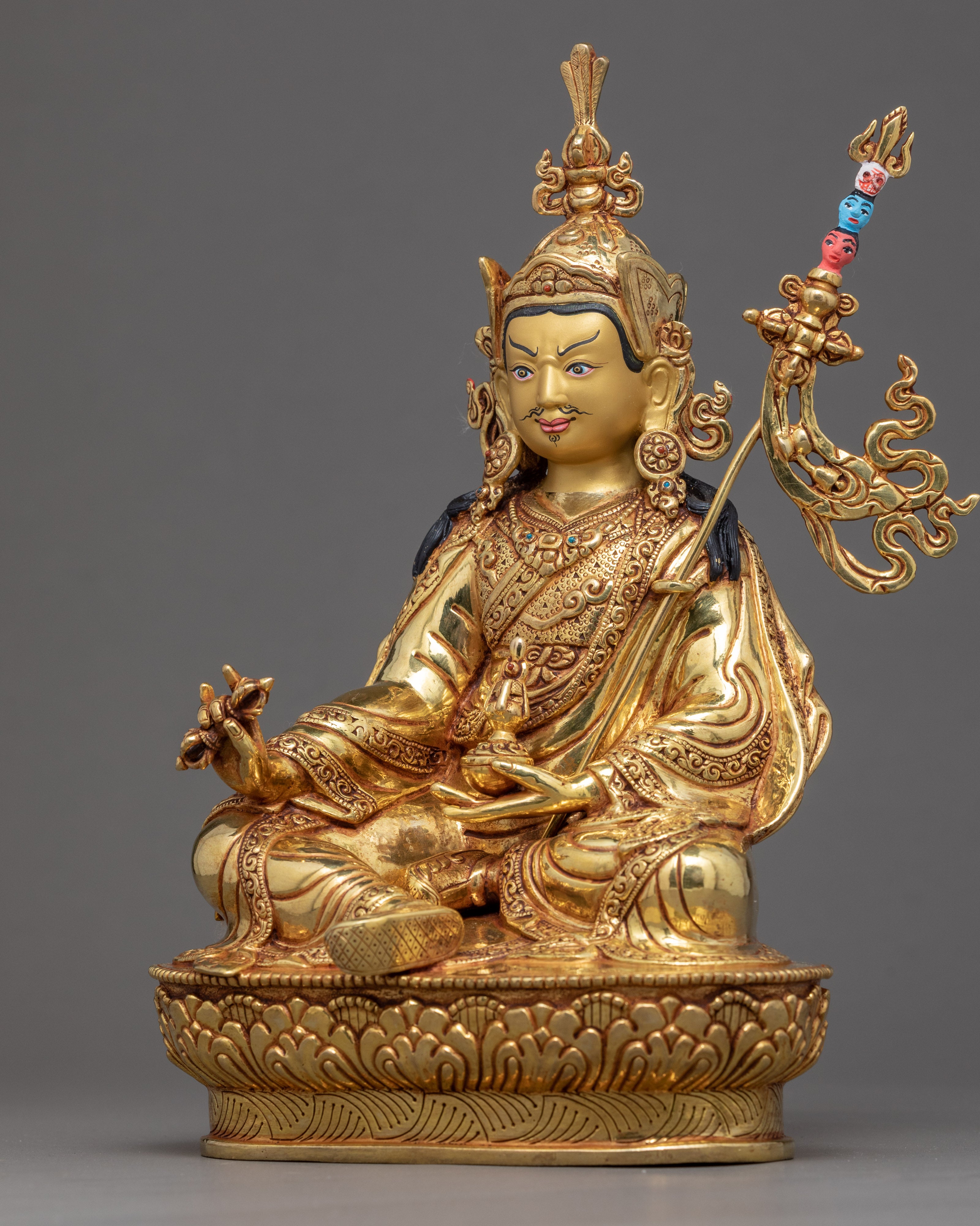 Padmasambhava Guru Statue | Finely Hand Carved Sculpture