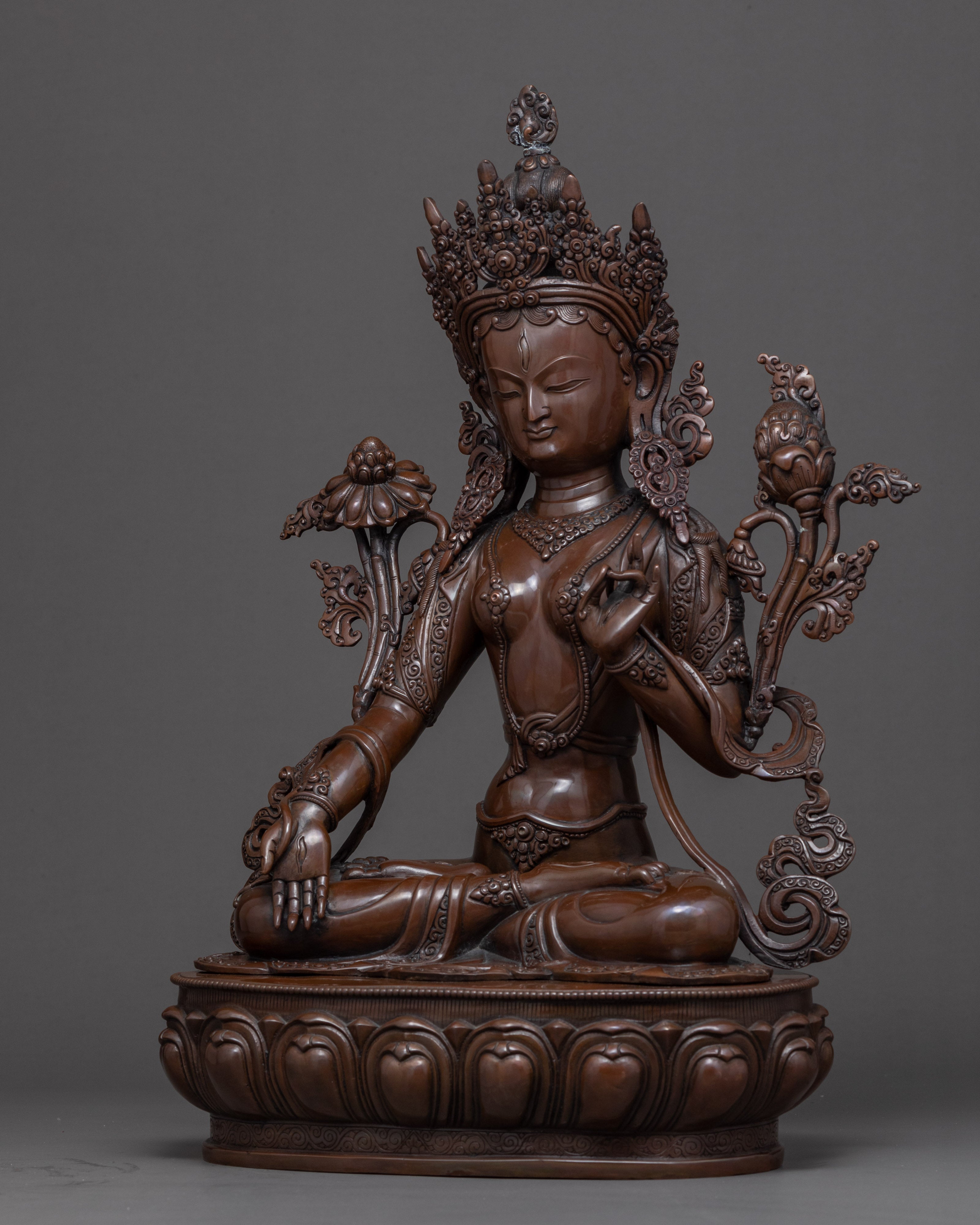 Goddess White Tara Statue | Traditional Himalayan Art of Nepal