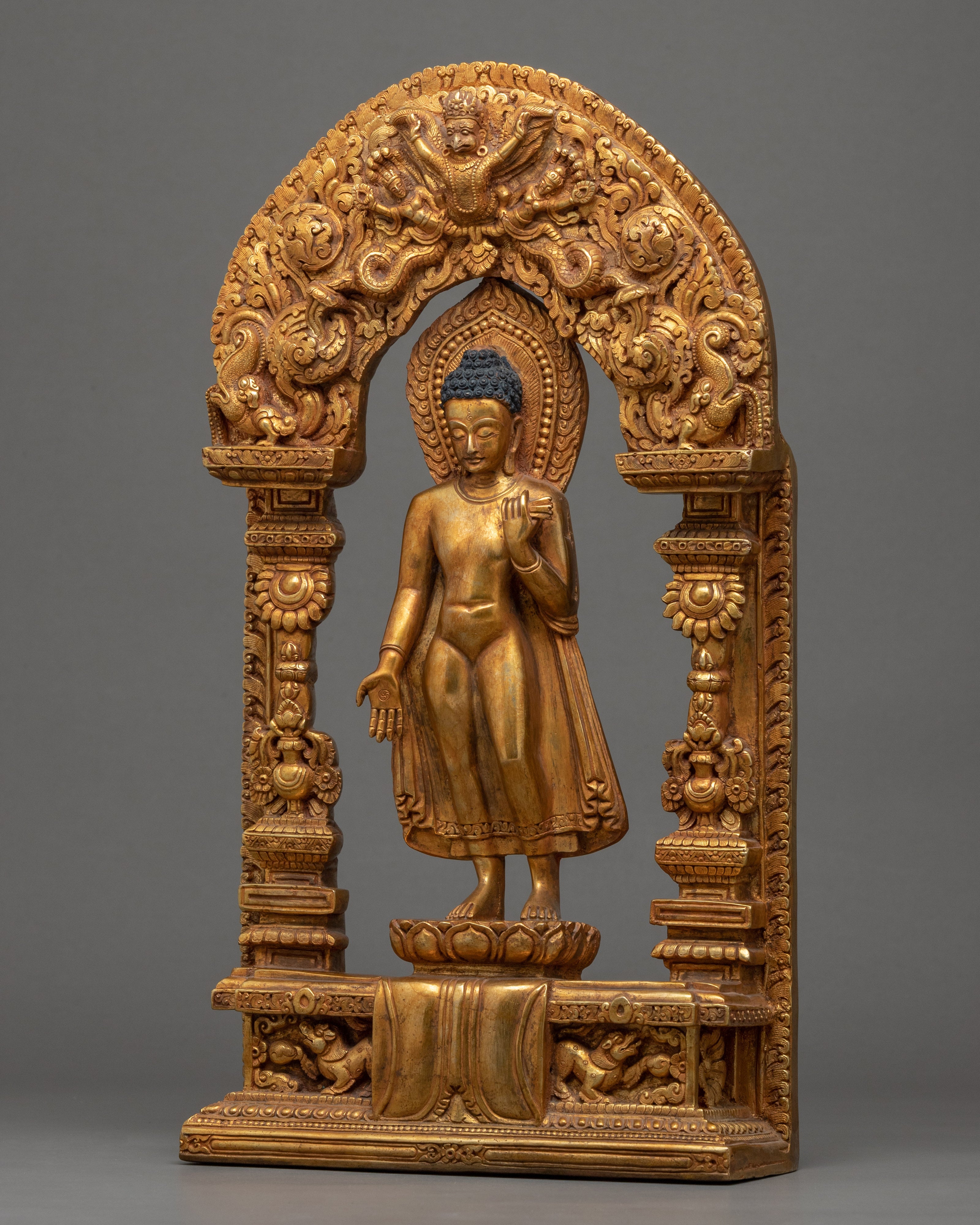 Standing Shakyamuni Buddha Figure | Himalayan Buddhist Art